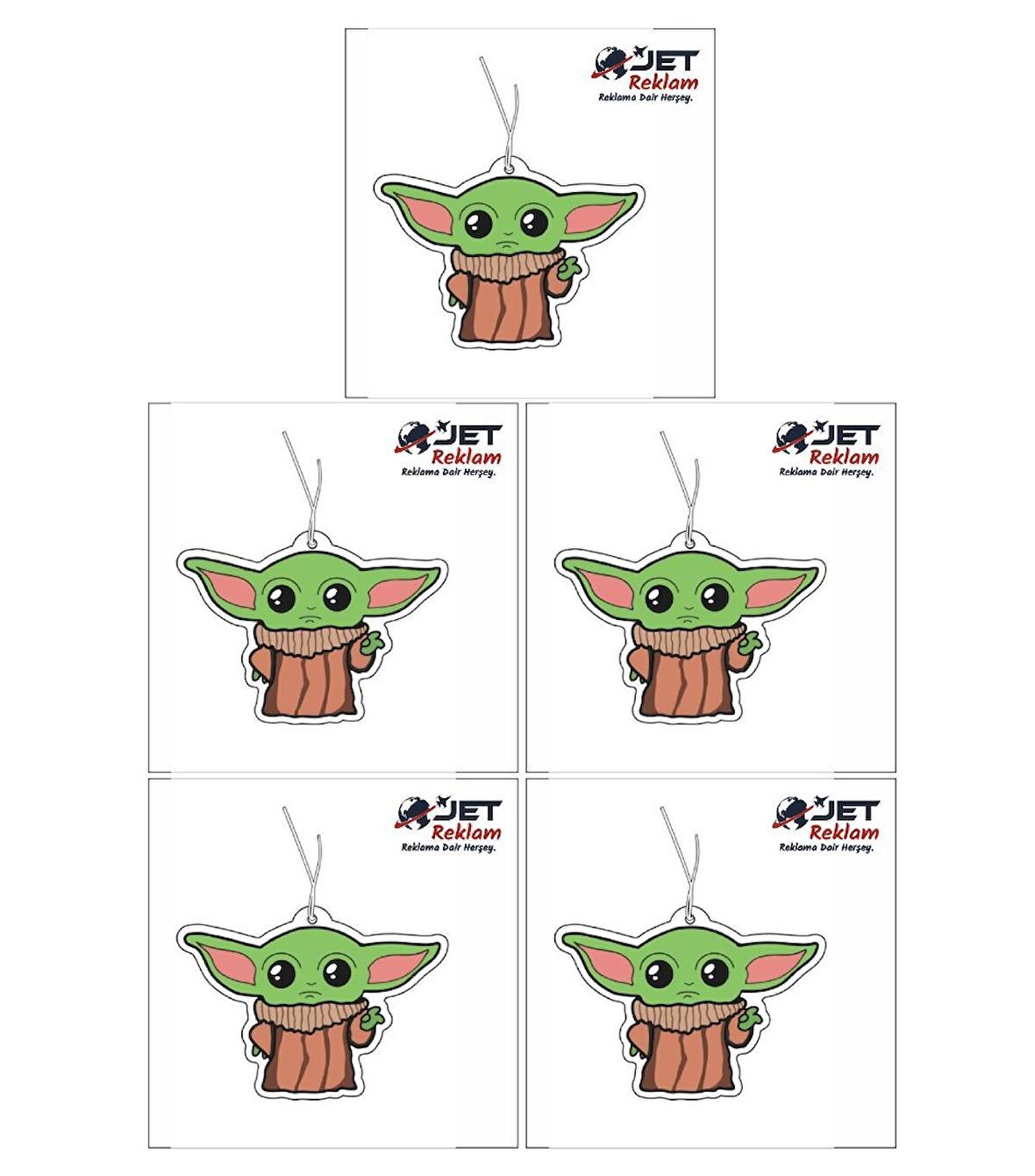 Jethızında 5'li Set Yoda Tasarımlı Dekoratif Oto Kokusu