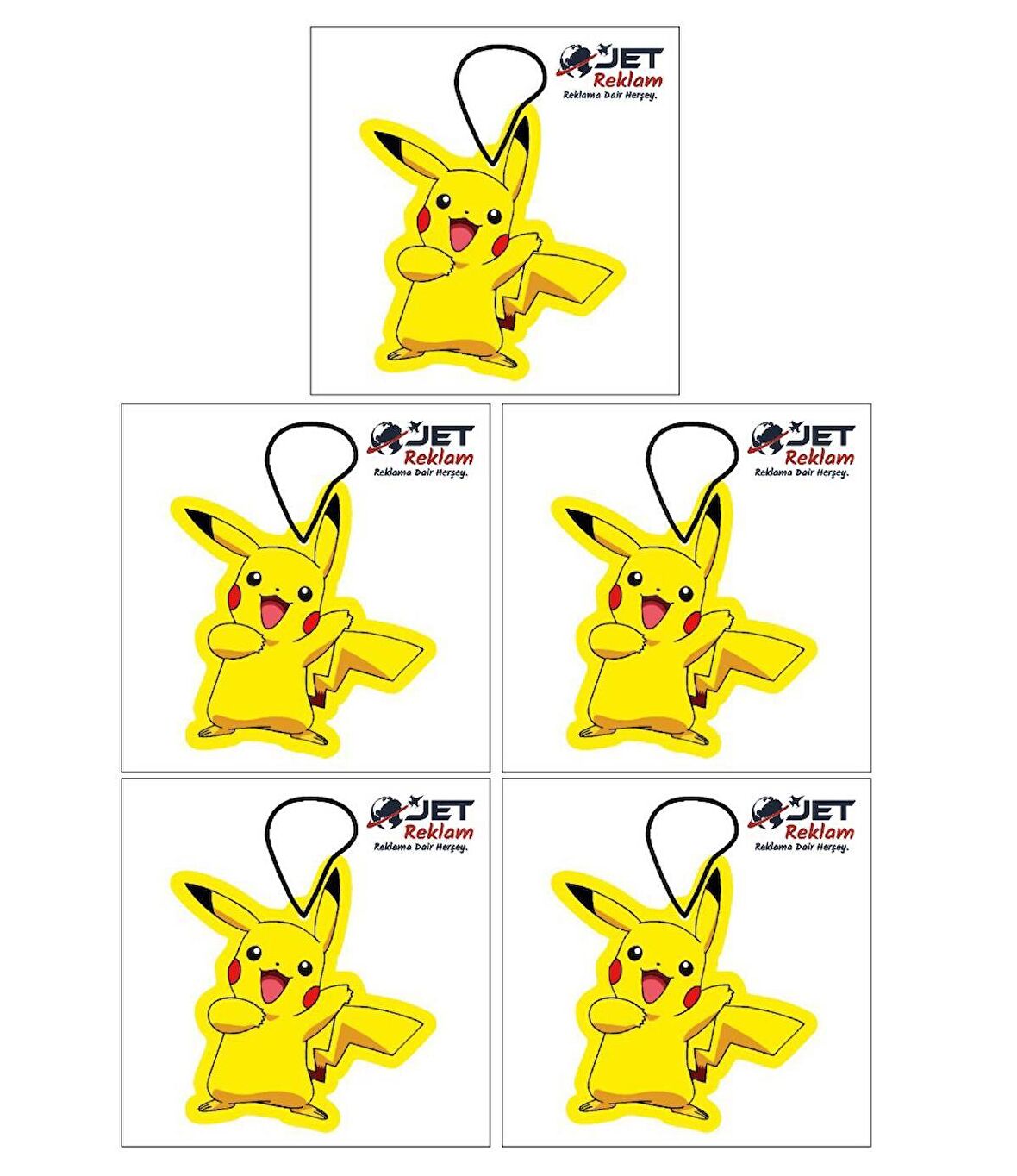 Jethızında 5'li Set Pikachu Tasarımlı Oto Kokusu