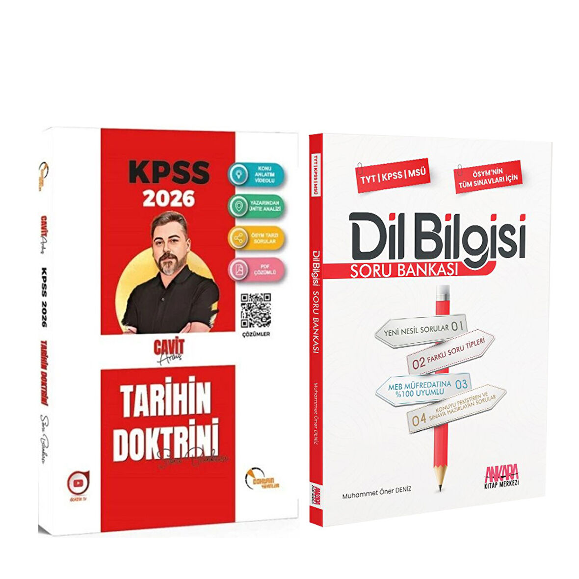 Doktrin Yayınları 2026 KPSS Tarihin Doktrini ve AKM Dil Bilgisi Soru Bankası Seti 2 Kitap