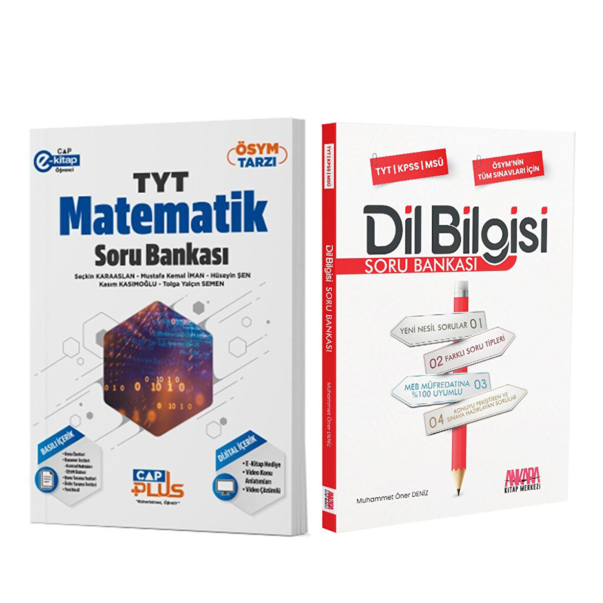 Çap Yayınları TYT Matematik ve AKM Dil Bilgisi Soru Bankası Seti 2 Kitap