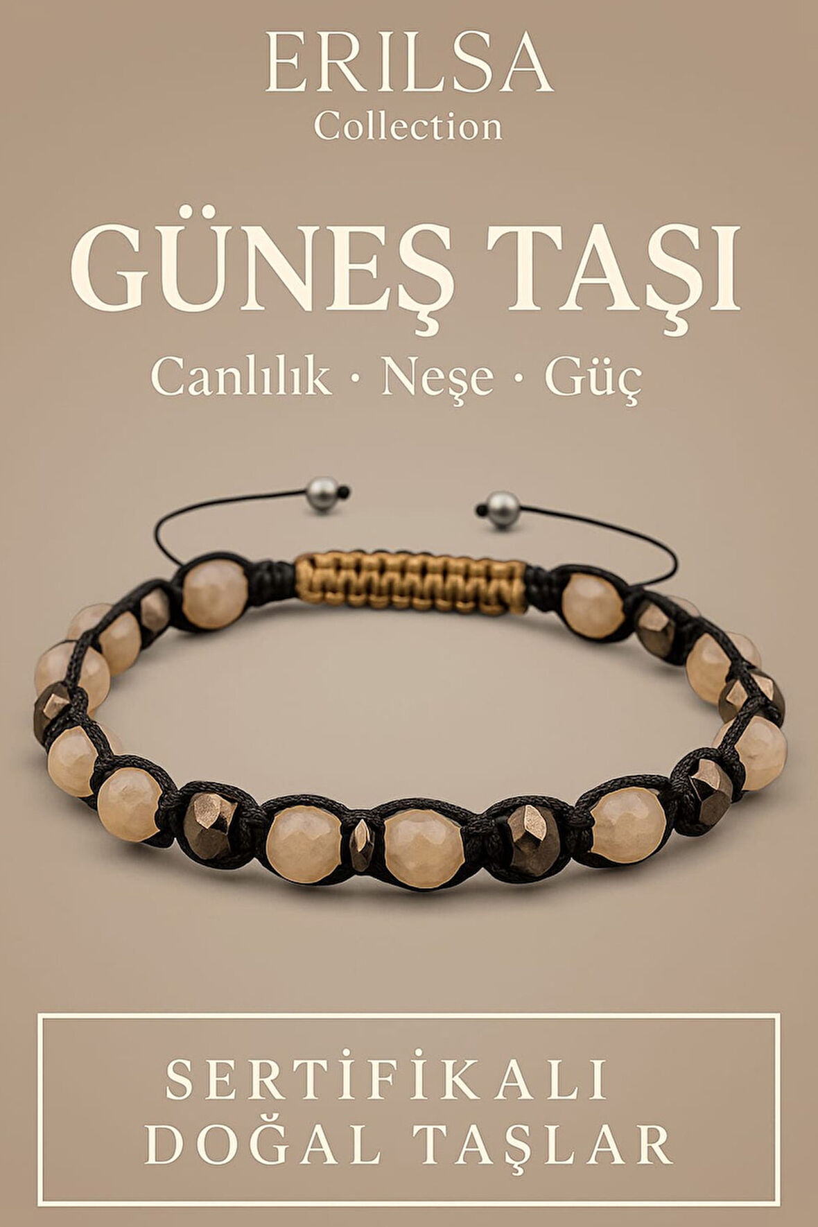 Sertifikalı Güneş Taşı ve Terahertz Bileklik – Enerji Yükseltici Doğal Kombin
