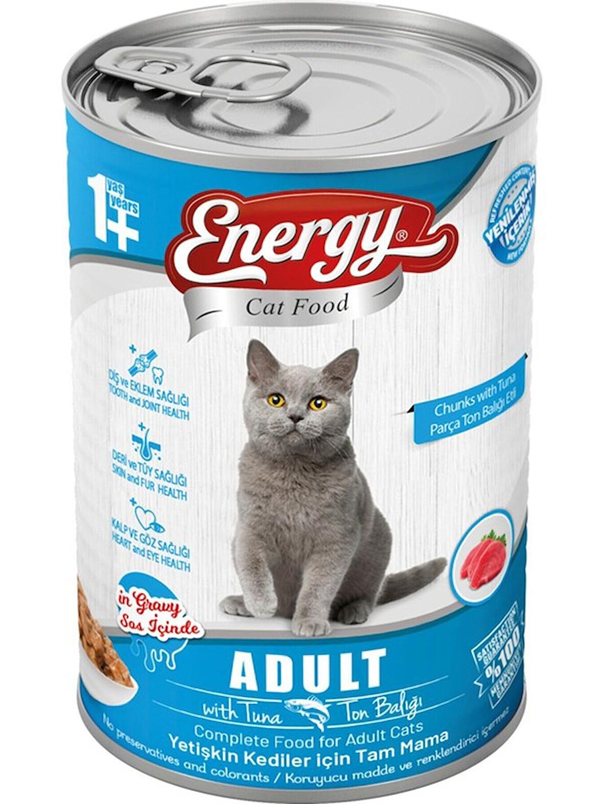 Energy Ton Balıklı Yetişkin Islak Kedi Maması 415 gr X 20 ADET