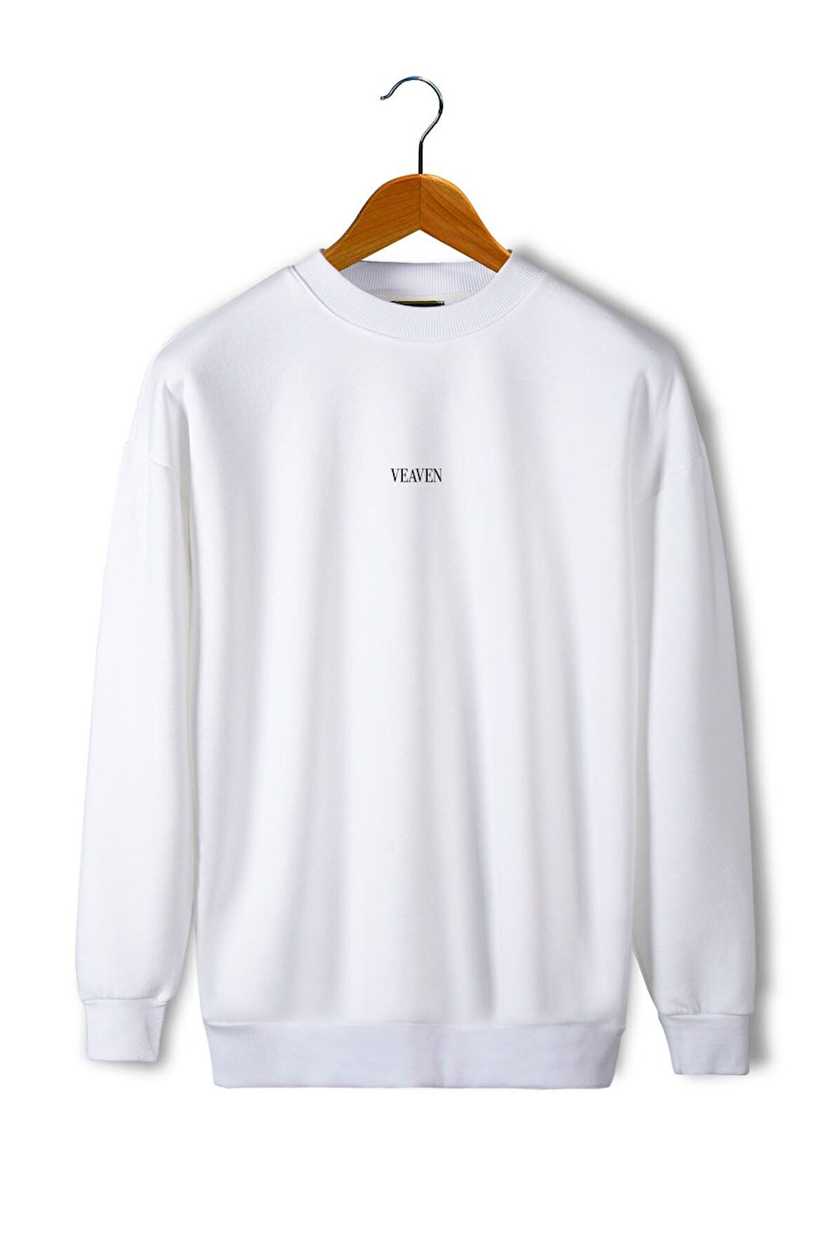 Unisex Turuncu Oversize Şardonlu Bisiklet Yaka Sweatshirt