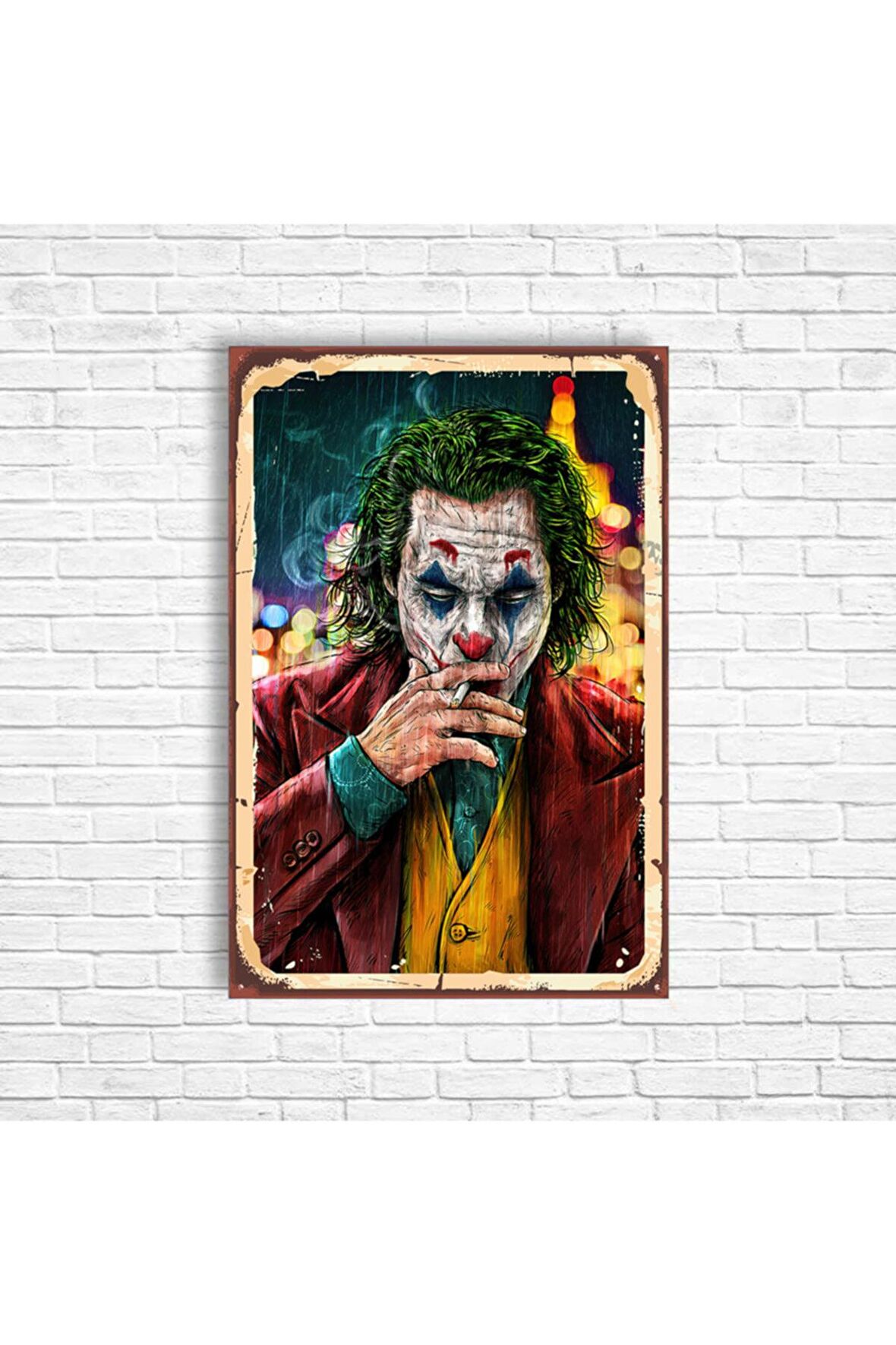 Joker Retro Ahşap Poster