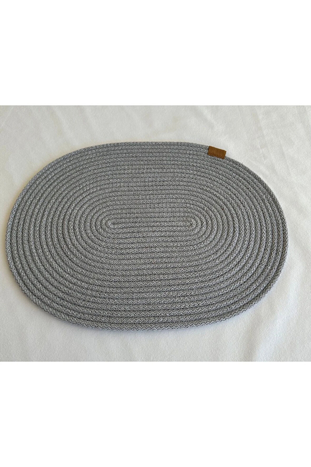 Jüt Amerikan Servis Sofra Altlığı, Masa Dekoru Supla Oval Gri 30x40 8li