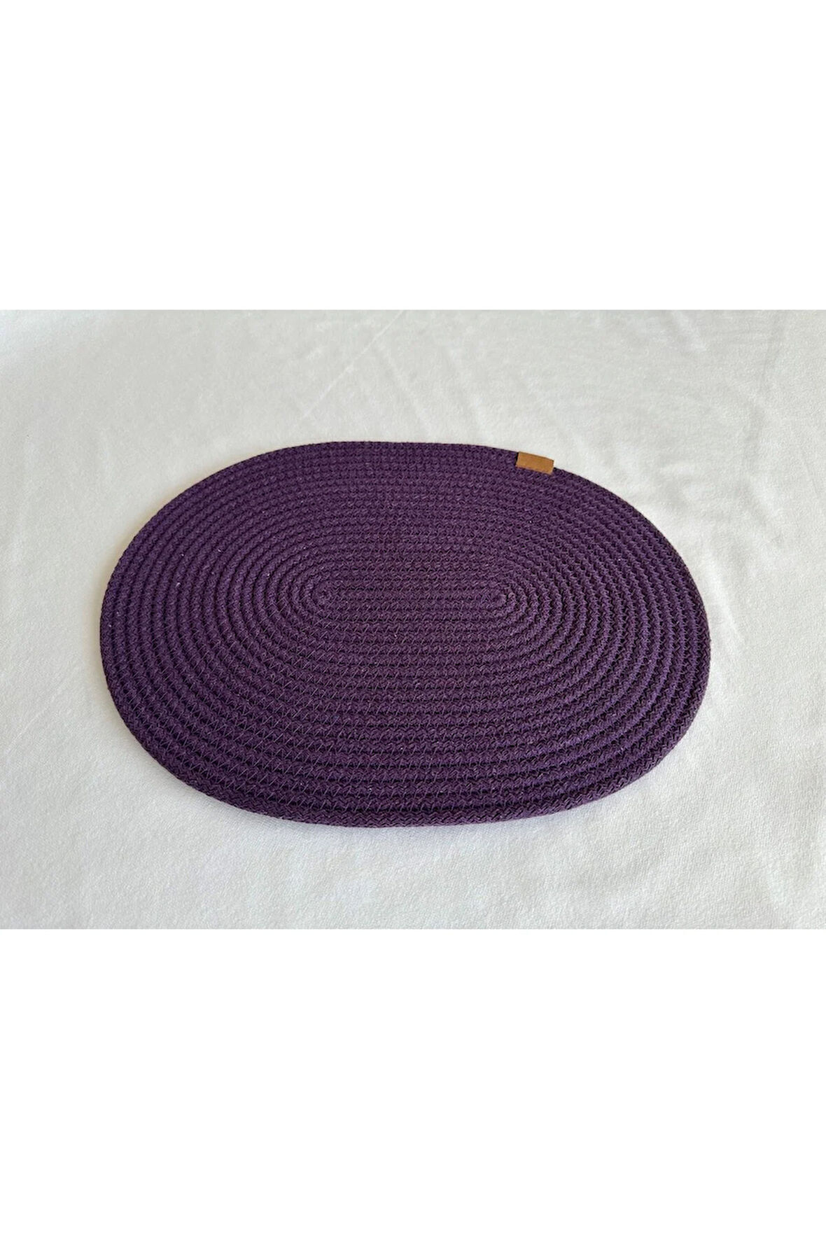 Jüt Amerikan Servis Sofra Altlığı, Masa Dekoru Supla Oval Mor 30x40 8li