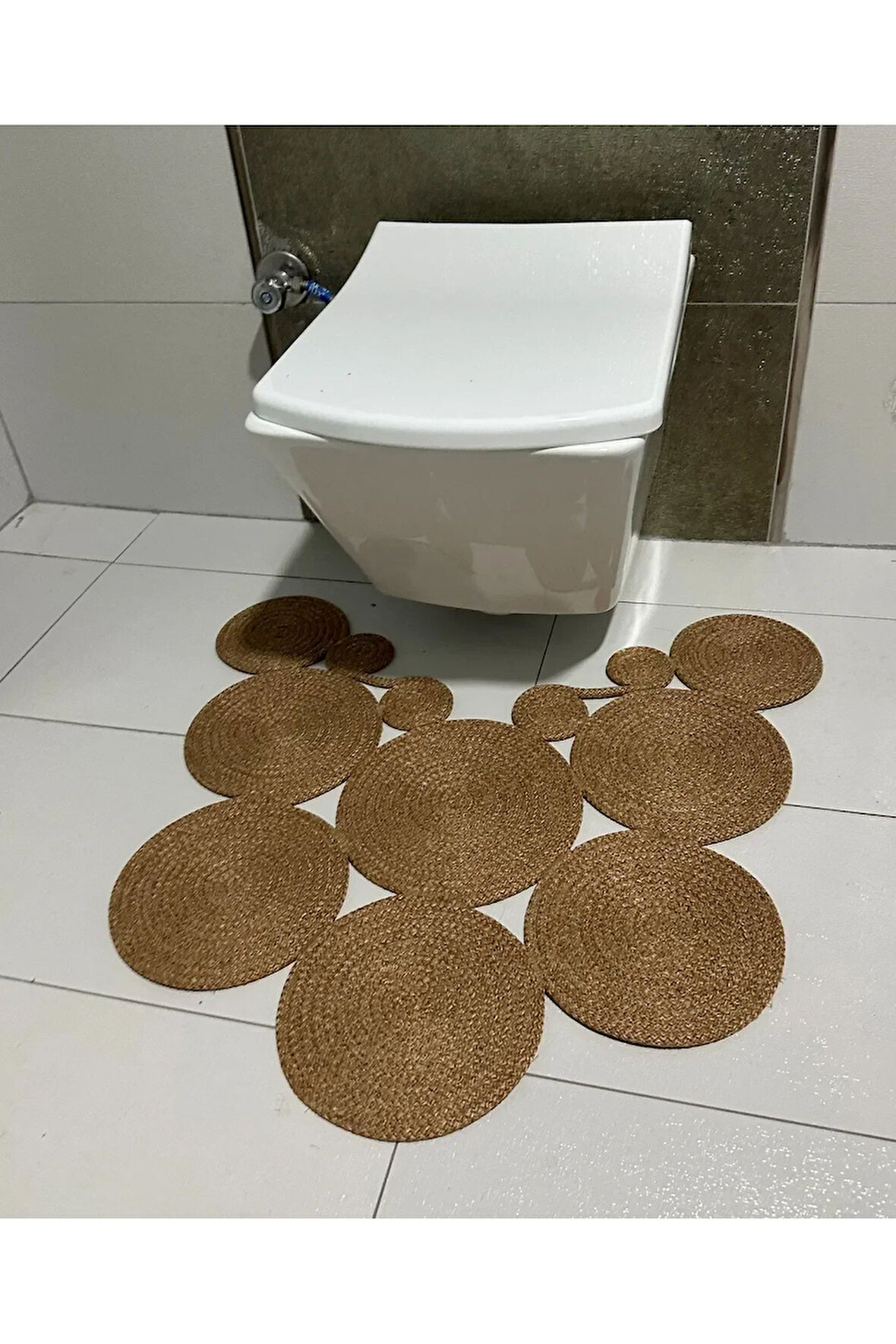 Jüt Klozet Önü Paspas Kahverengi