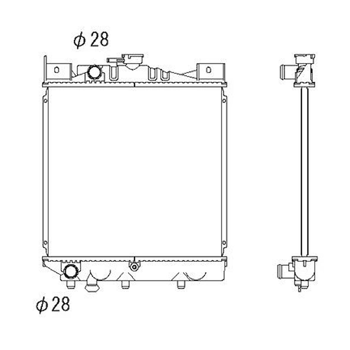 RADYATÖR SU SUZUKİ SWİFT 1.0 GA/GL/GS 84-89 MANUEL/OTOMATİK /17700-82020
