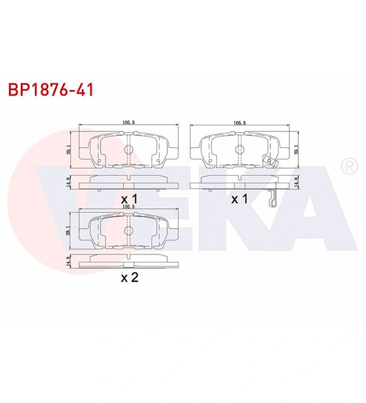 FREN BALATA ARKA SUZUKİ G. VİTARA II (JT) 1.6 05- /G. VİTARA II (JT) 1.9 DDIS 05-