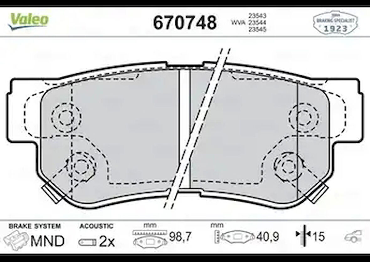 FREN BALATASI ARKA TAKIM HYUNDAİ ELANTRA 06-10 /SANTAFE 01-06/ TUCSON 04-08