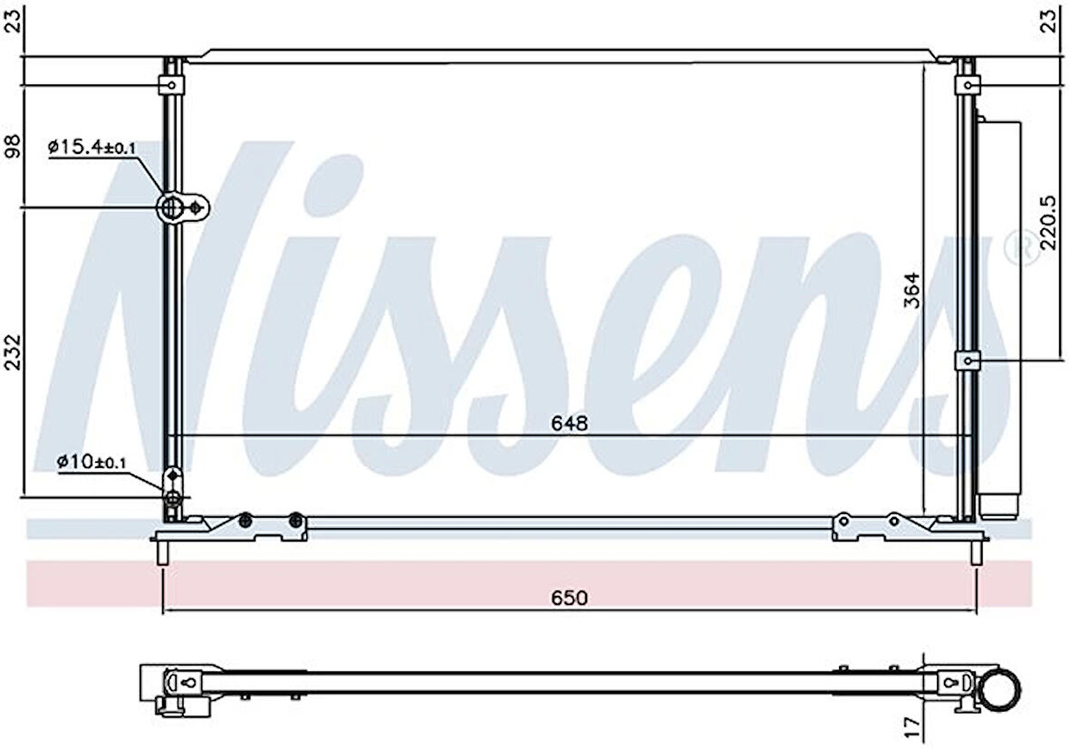 KLİMA RADYATÖRÜ HONDA CİVİC 10-12 MAKYAJLI KASA 650X370 /80110-SNL-A01