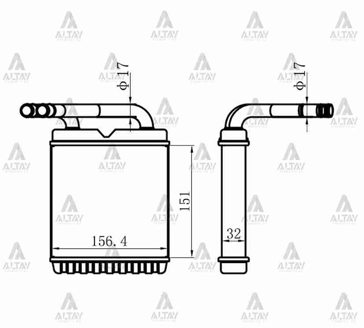 KALORİFER RADYATÖR MİTSUBİSHİ L-300 90-08 BRAZING MB360948