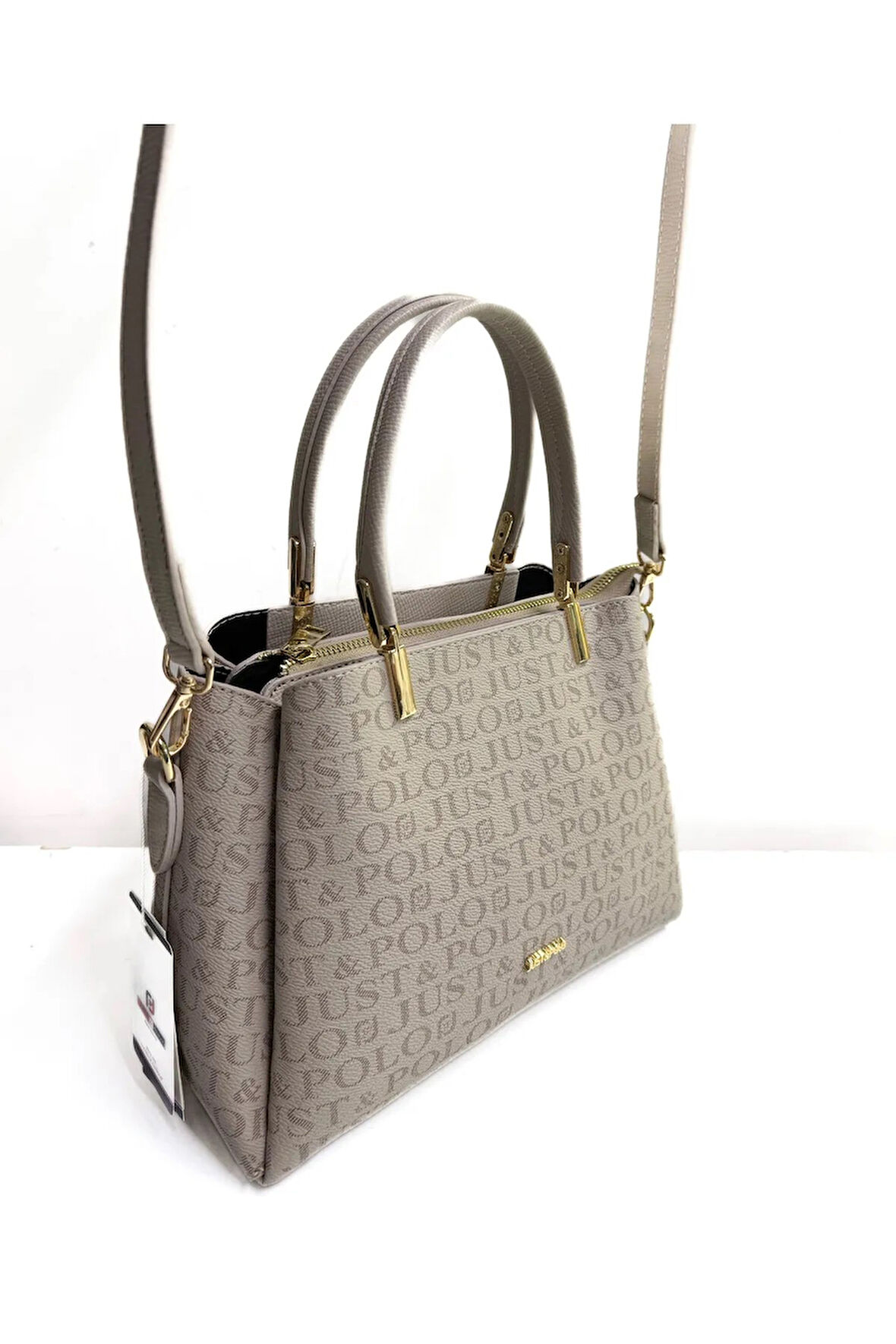 Just Polo JP2120  Kadın Monogram Baskılı  El ve Omuz Çantası OZT2120