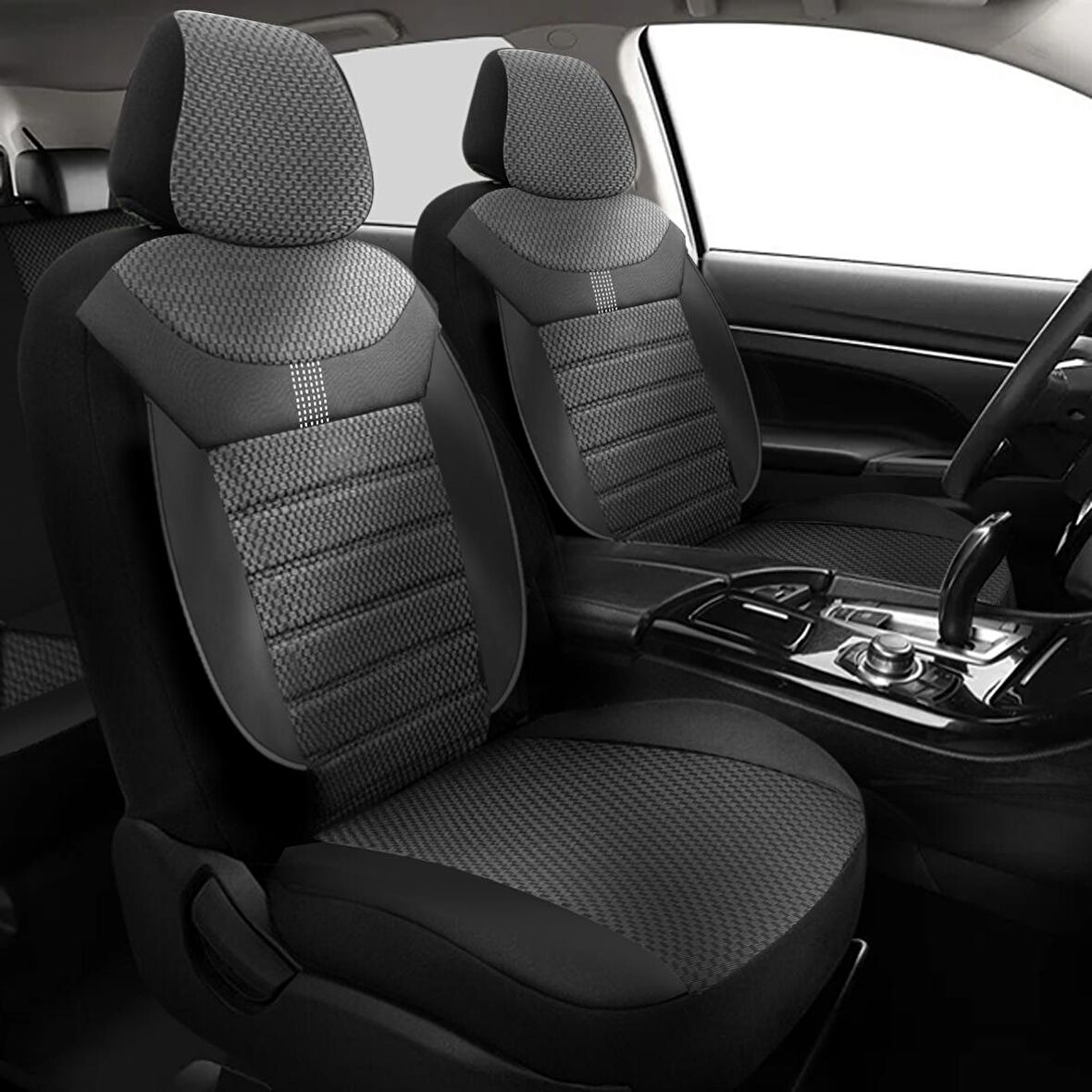 NiCe Shop Volkswagen Passat B5.5 Uyumlu Koltuk Kılıfı Stone Serisi - Siyah