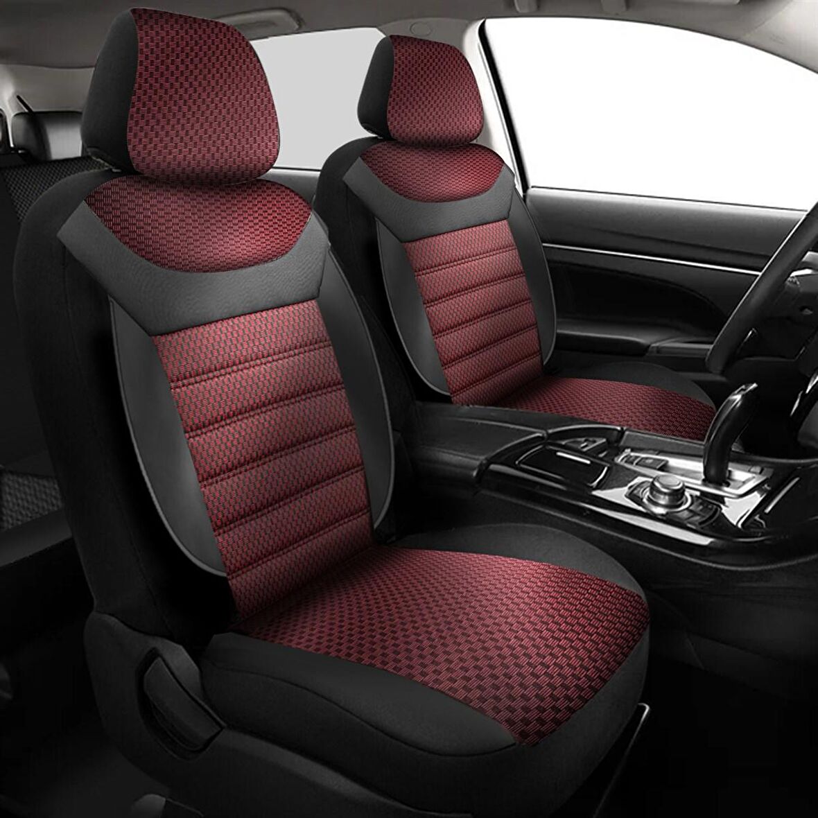 NiCe Shop Opel İnsignia 2009-2016 Uyumlu Koltuk Kılıfı Stone Serisi - Kırmızı