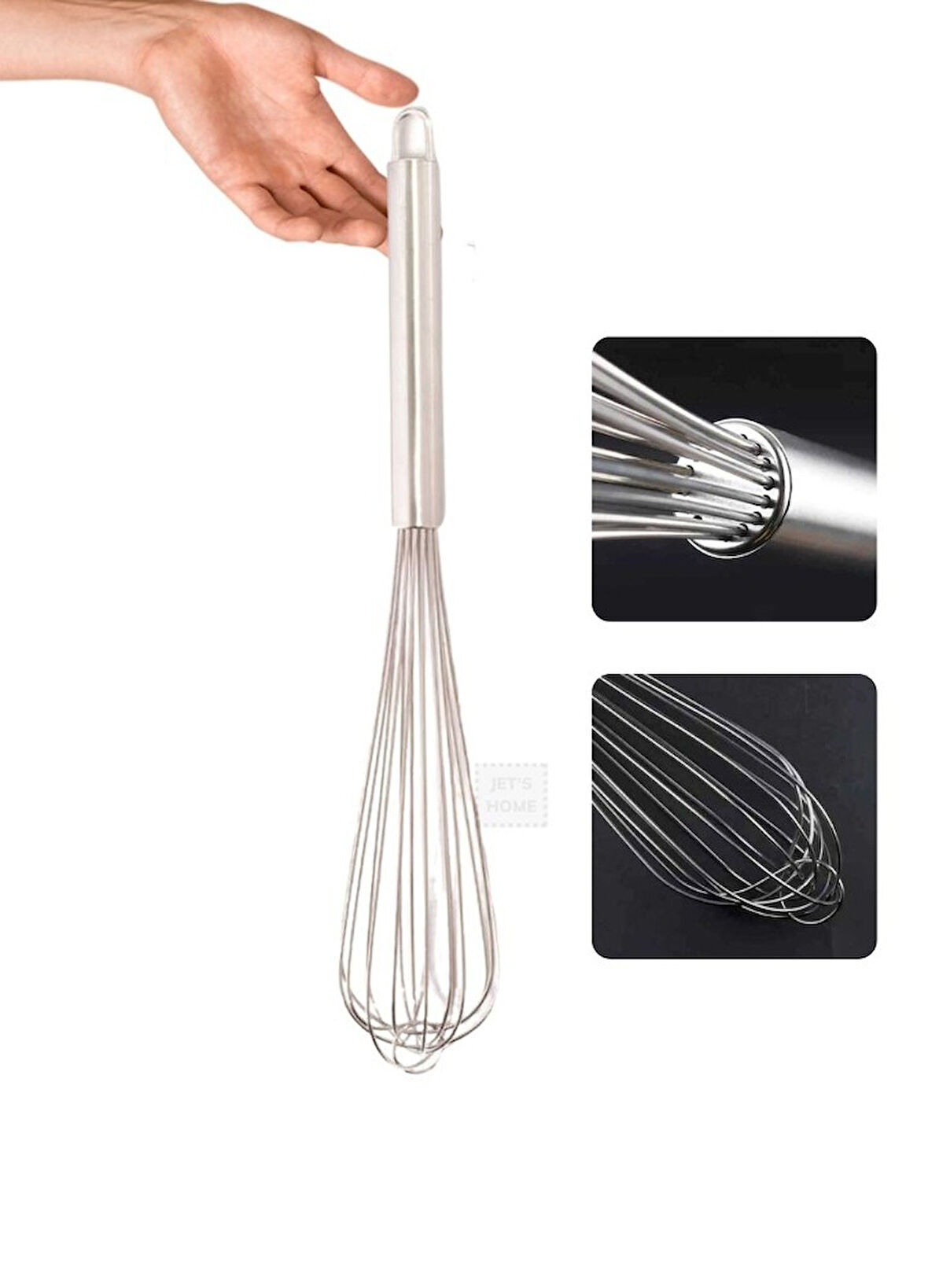 Sos Çırpma Teli Paslanmaz Yumurta Çırpıcı Çikolata Çırpıcı Krema Çırpıcı Çelik Saplı 30 cm