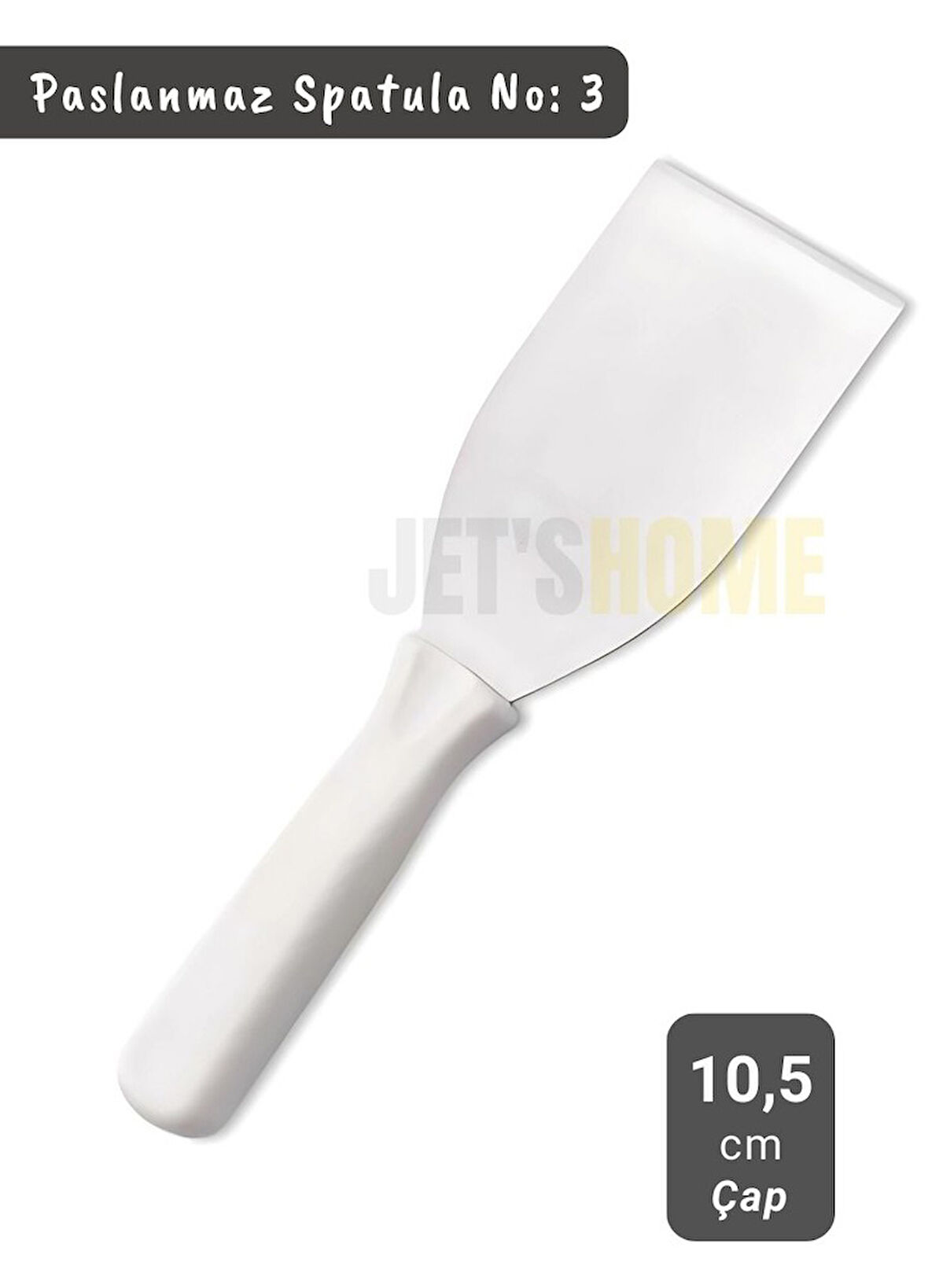 Börek Kesici Paslanmaz Çelik Pasta Spatulası Pizza Kesici Paslanmaz Saplı No:3 Çap 10,5 cm