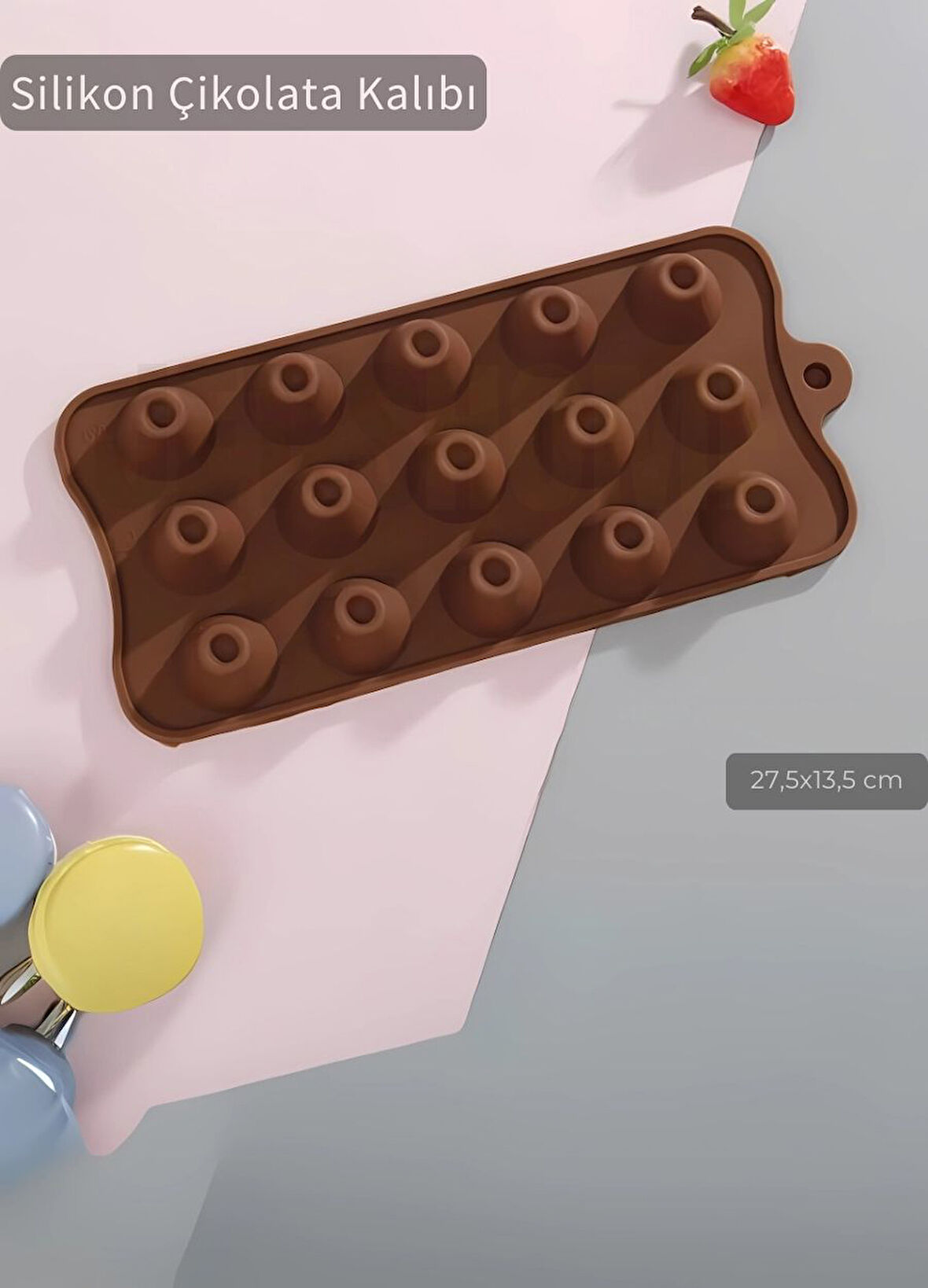 Dolgu Desen Silikon Çikolata Kalıbı