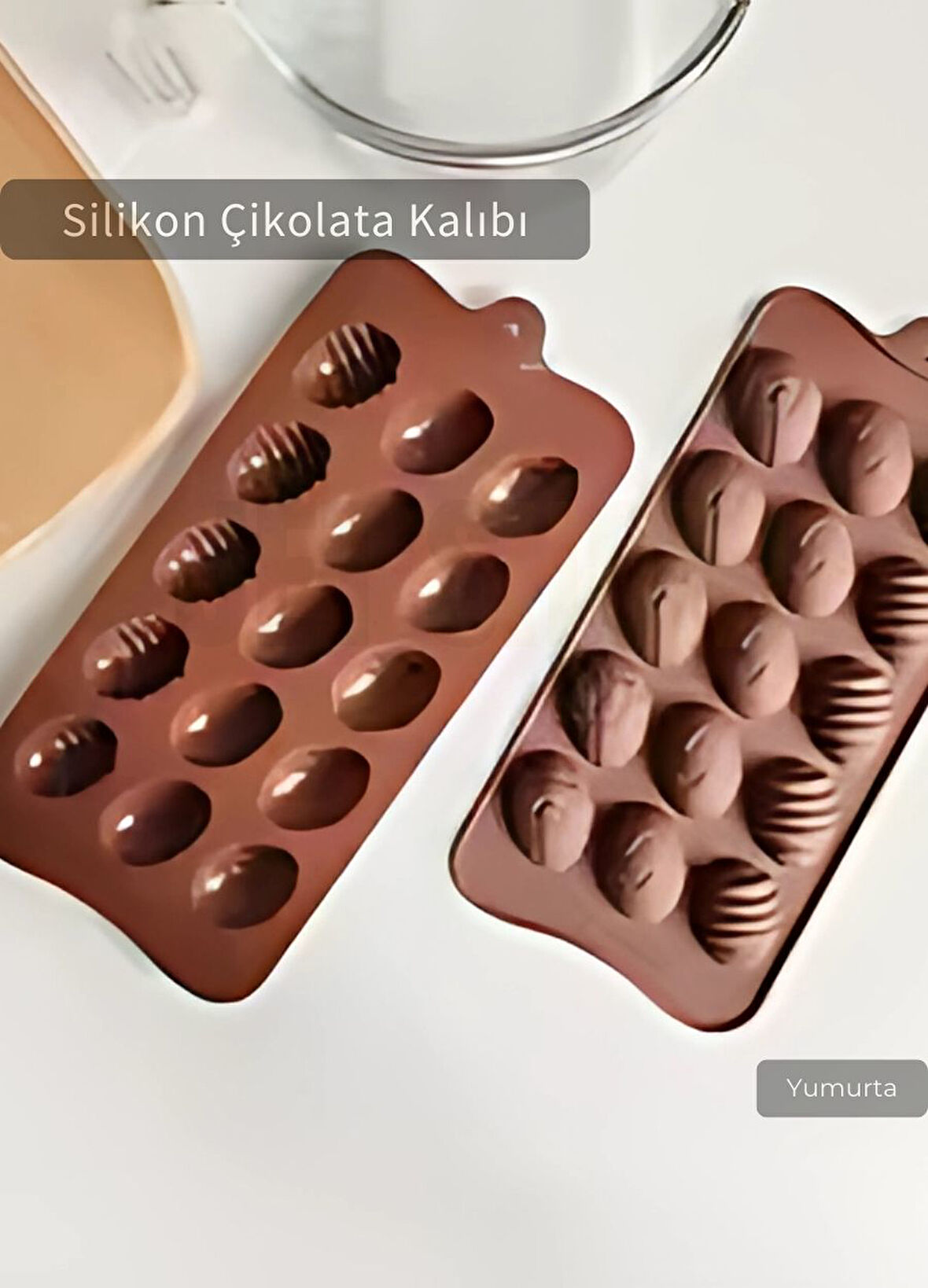 Yumurta Desen Çikolata Kalıbı BPA FREE Buz Kalıbı Silikon Tatlı Kalıbı Yapışmaz Kalıp