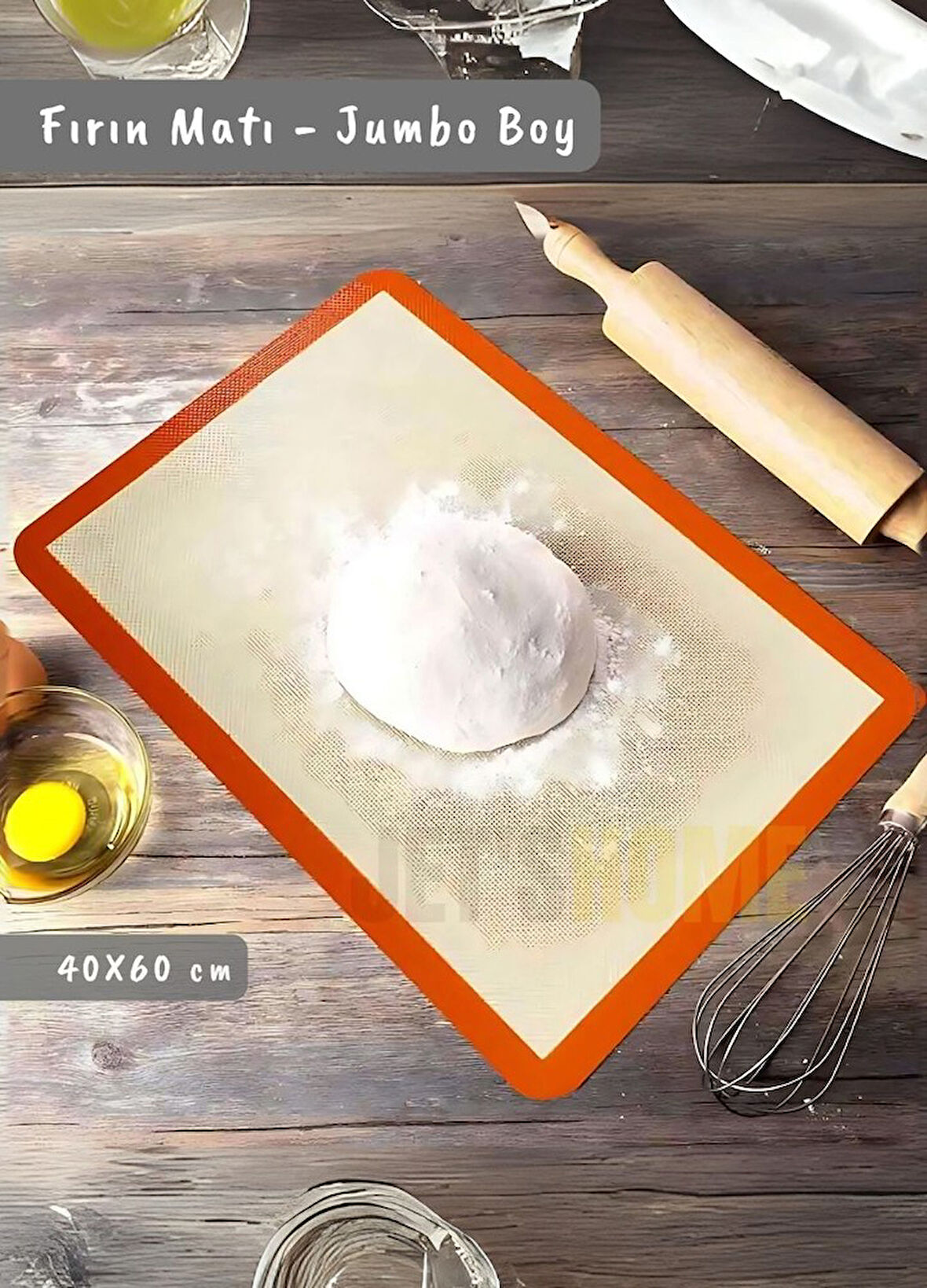 Silikon Mat Jumbo Boy Silpat Fırın Matı Pişirici Mat Pişirme Kağıdı 40*60 cm