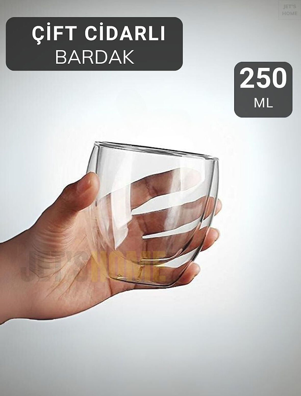 250 ml Çift Cidarlı Bardak El Yakmaz Bardak Kahve Bardağı Magnolya Bardağı