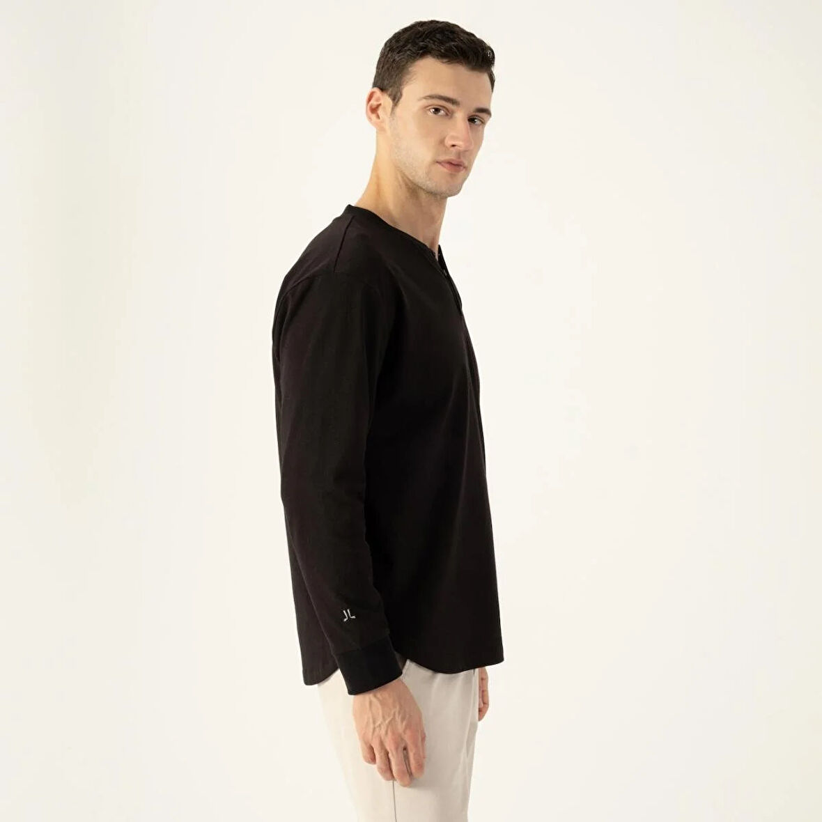 LAMPAGO Unisex Düğmeli Yaka T-shirt