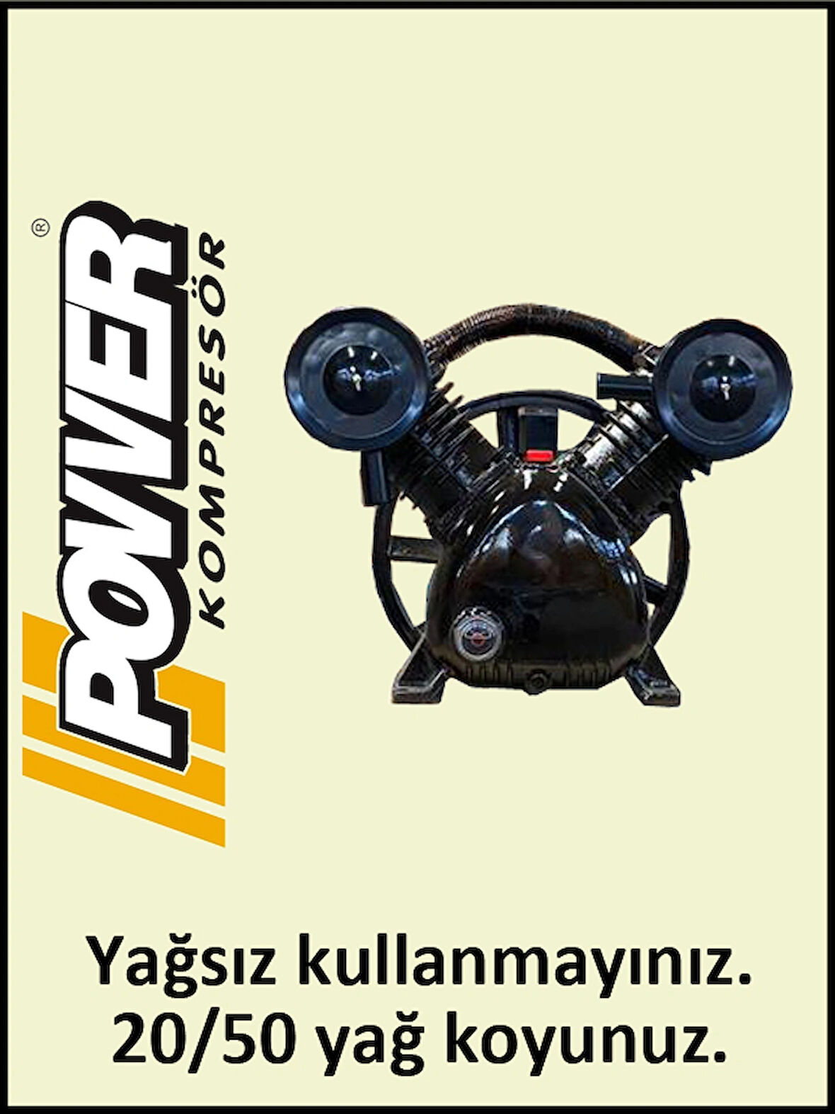 POWER JV-2090 300 Litre Kompresör Kafası