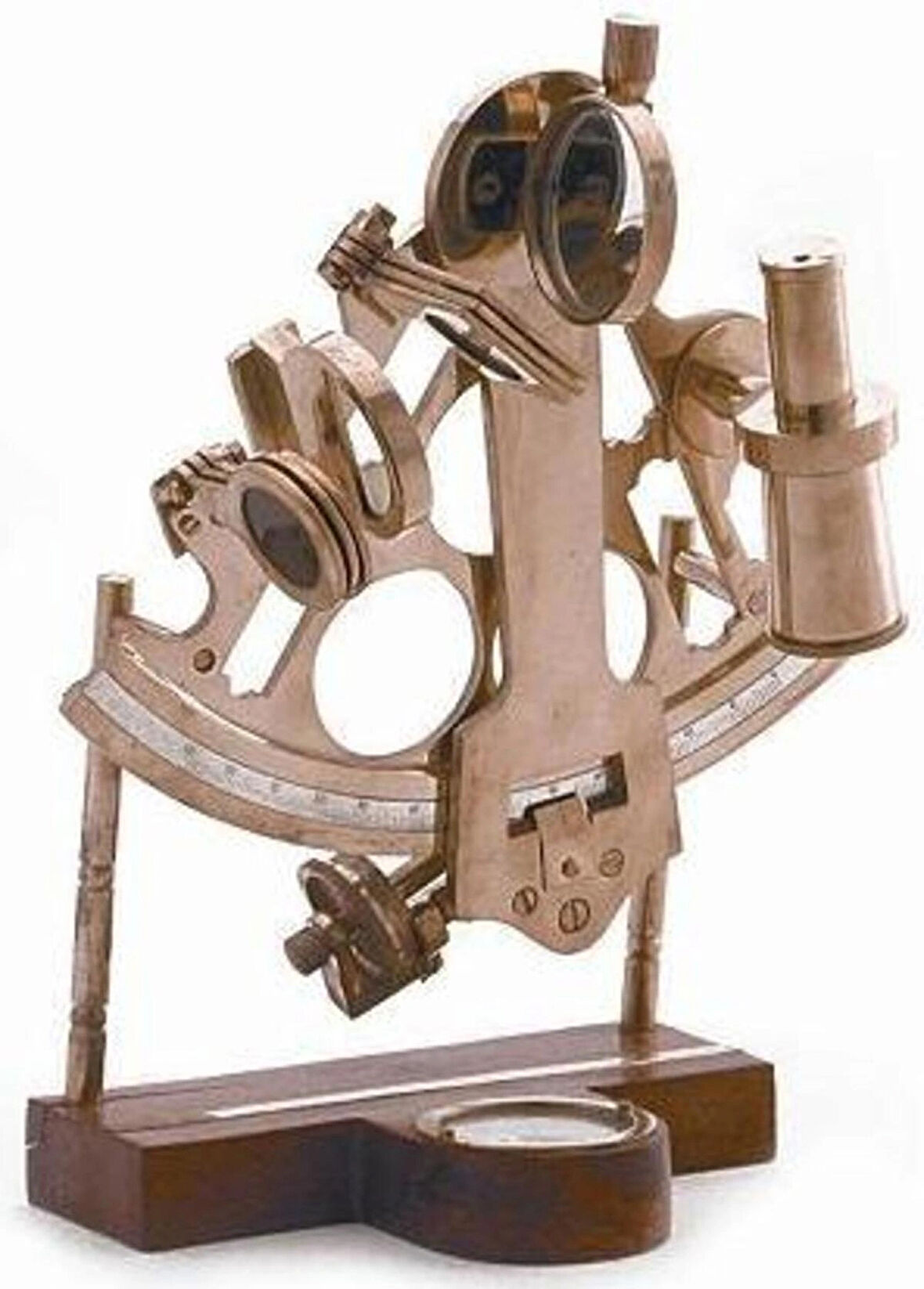  DENİZCİLİK GRUBU-Marine Pirinç Aksesuar-STANDLI SEXTANT-25x22x16 CM-JTTR30467