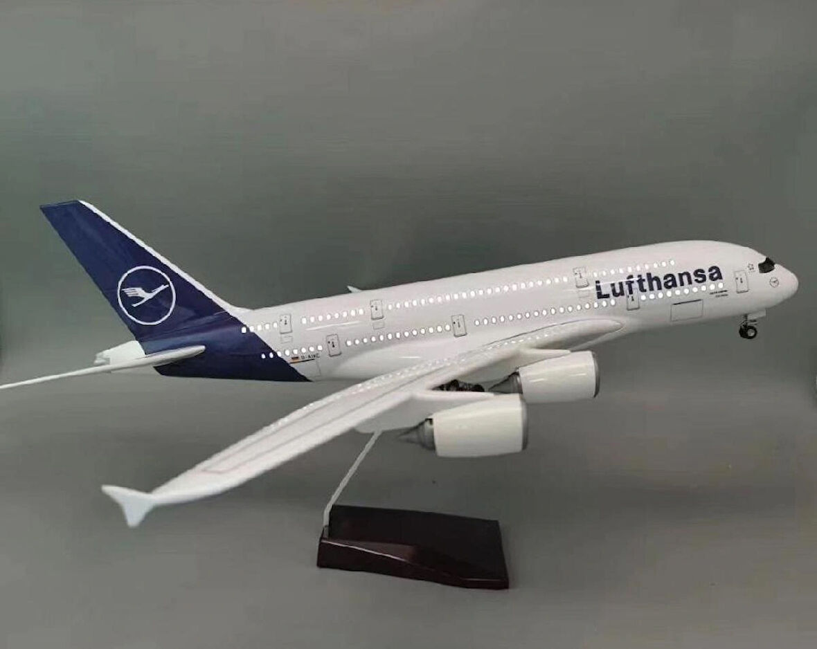 HEDİYELİK-MAKET UÇAKLAR-LUFTHANSA-ÖLÇEK : 1:160 45,5 CM-JA380LUFT