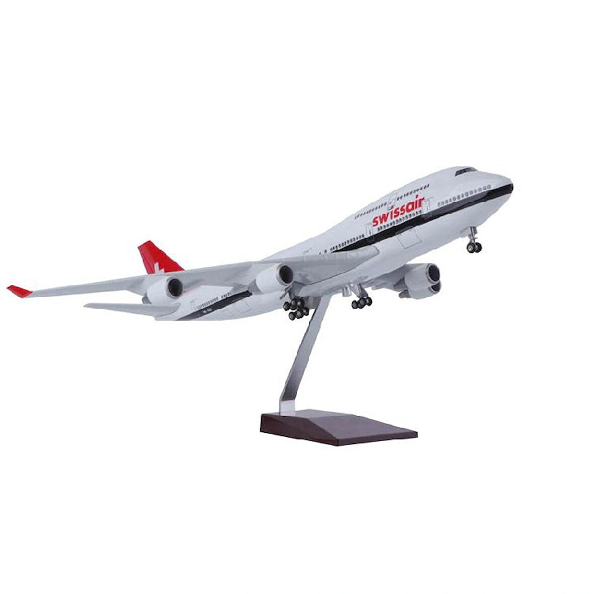  HEDİYELİK-MAKET UÇAKLAR-SWISSAIR-ÖLÇEK : 1:160 47 CM-JB747SWISSAIR