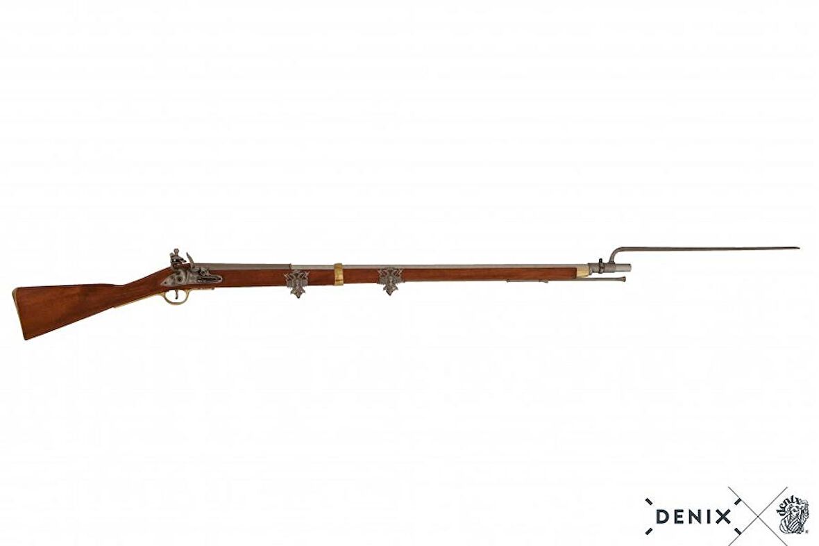 Denix Koleksiyon Grubu-KARA DESENLİ TÜFEK "BROWN BESS", İNGİLTERE 1722-JDNX1054-Orijinalden ilham alan tasarım