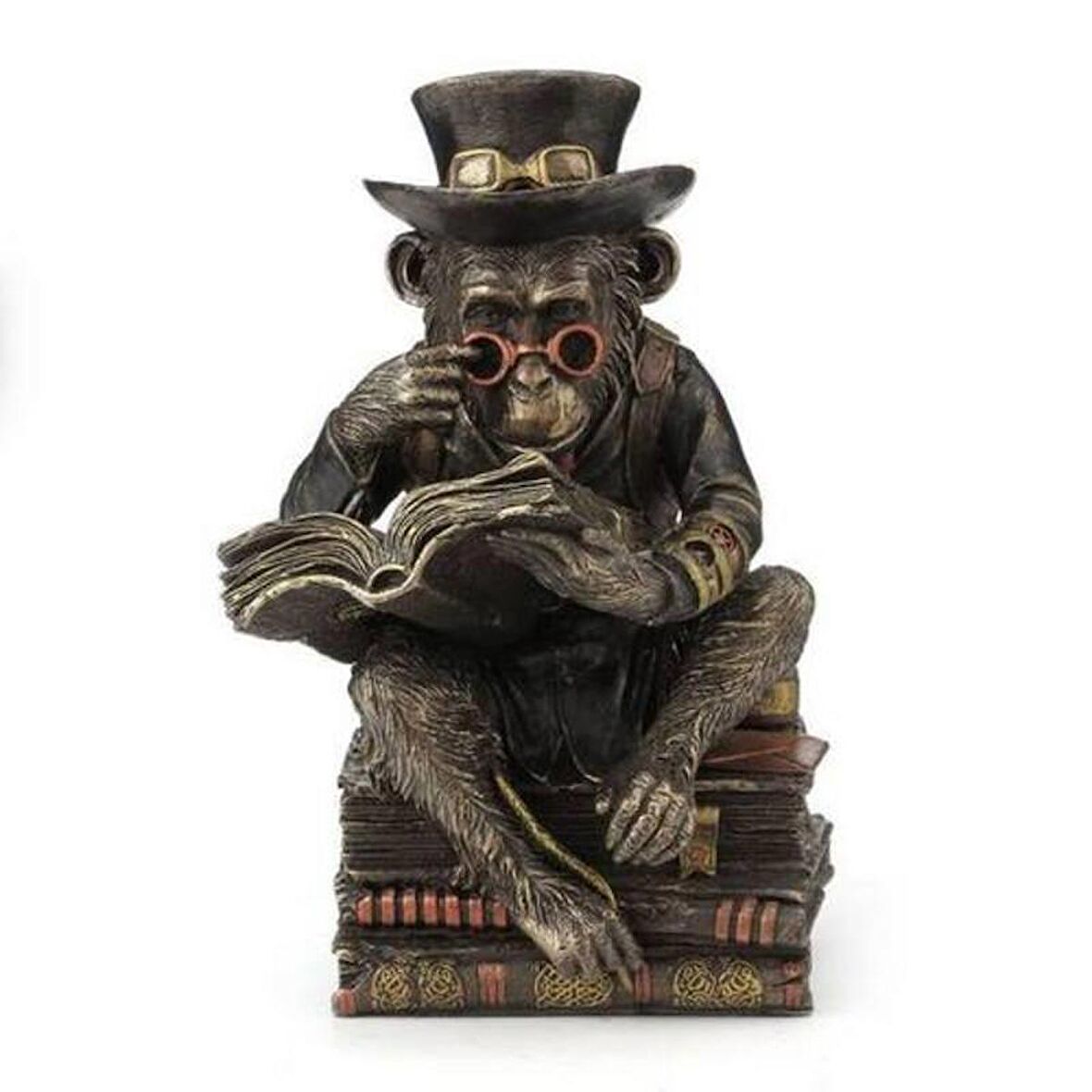 WISE Veronese Serisi-WISE KİTAP OKUYAN SEMPANZE-11.5*13.5*19.5 CM