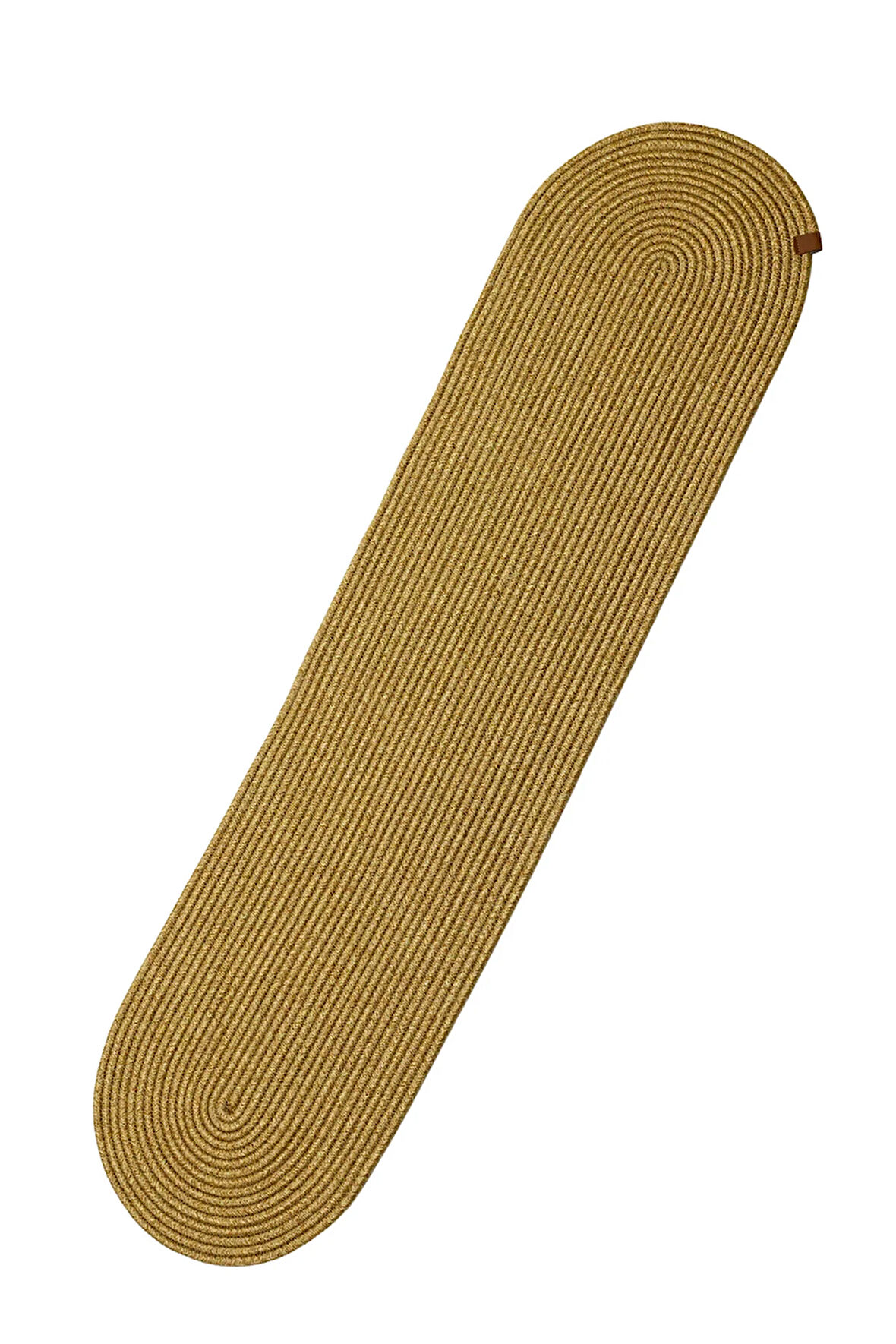 Jutty Hasır Görünümlü Jüt Dokuma Natural Oval Dekoratif Masa Runnerı 35x135 cm Mutfak Salon