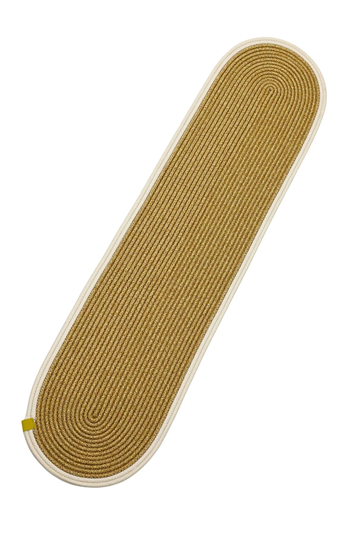 Jutty Hasır Görünümlü Jüt Dokuma Natural Krem Oval Dekoratif Masa Runnerı 35x135 cm Mutfak Salon