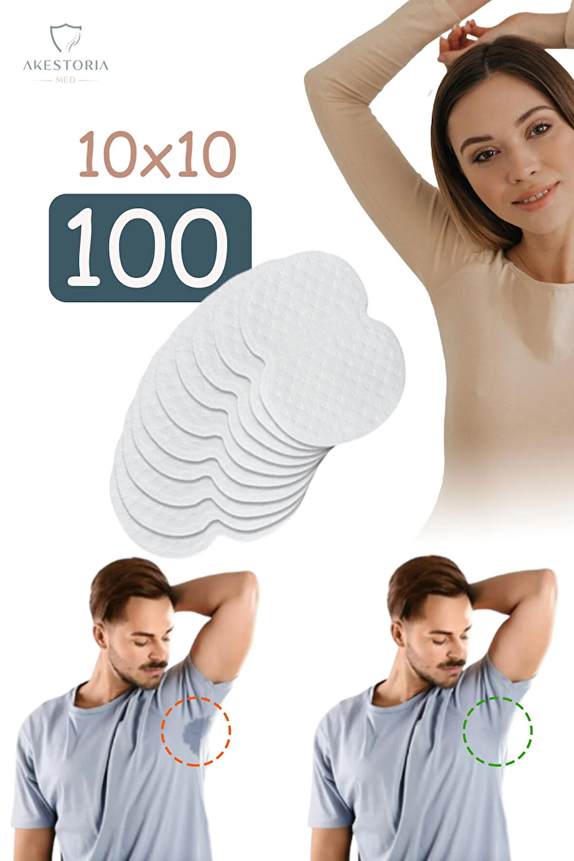 10'LU Koltukaltı Ter Pedi K-010