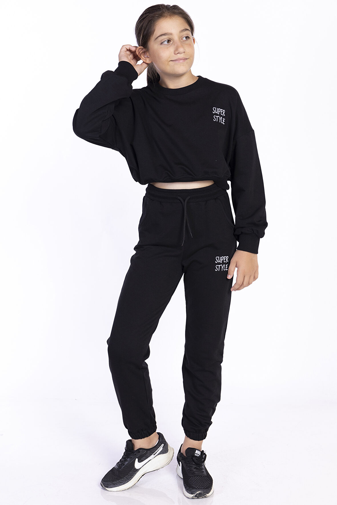 Toontoy Kız Çocuk Nakışlı Eşofman Takımı