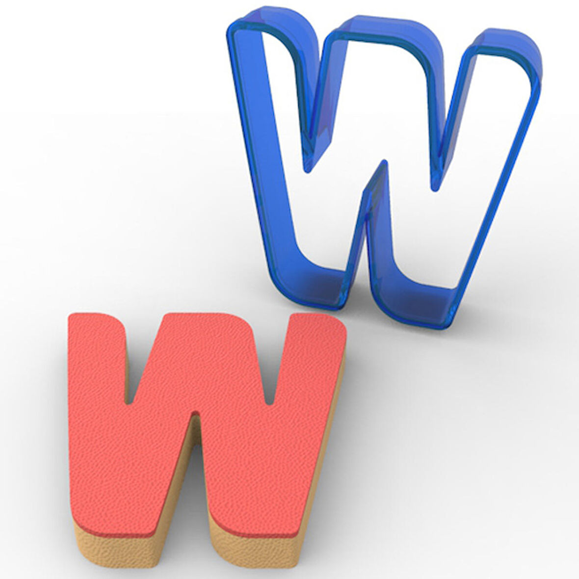 W Harfi PC Kurabiye Kalıbı