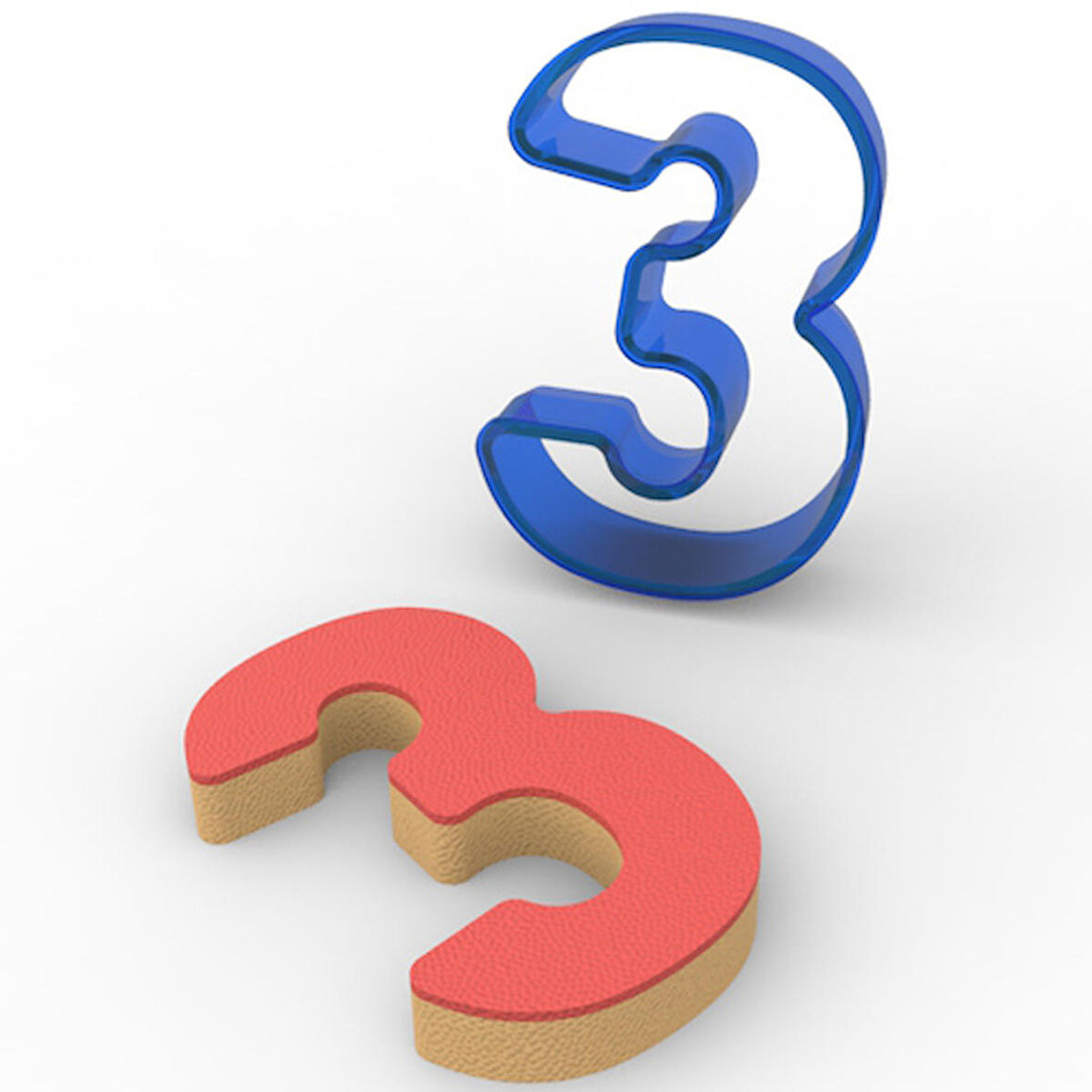 3 Rakam PC Kurabiye Kalıbı