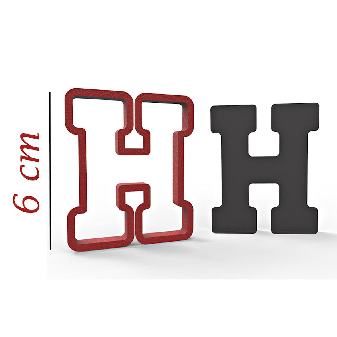 6 cm H Harfi Kurabiye Kalıbı