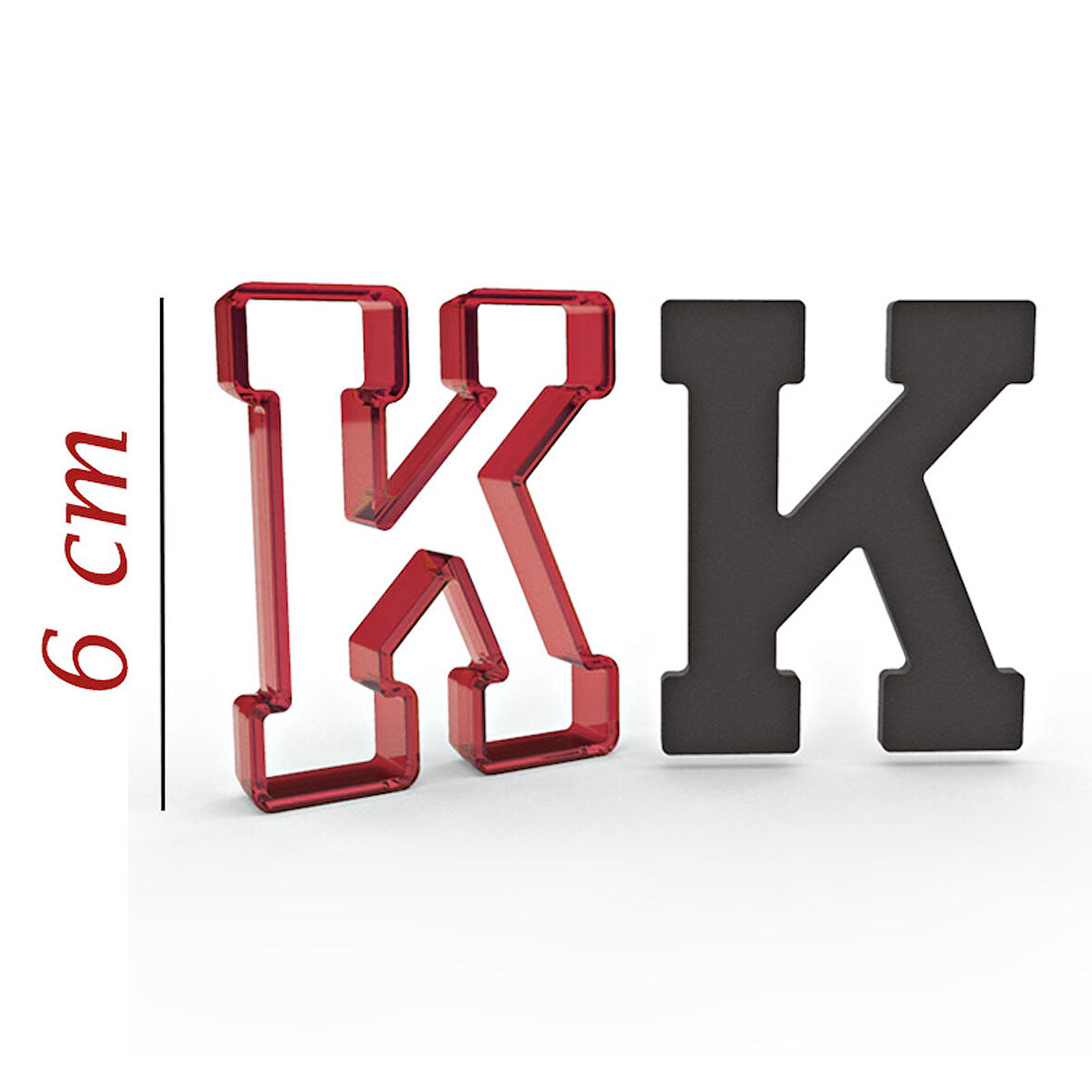 6 cm K Harfi Kurabiye Kalıbı