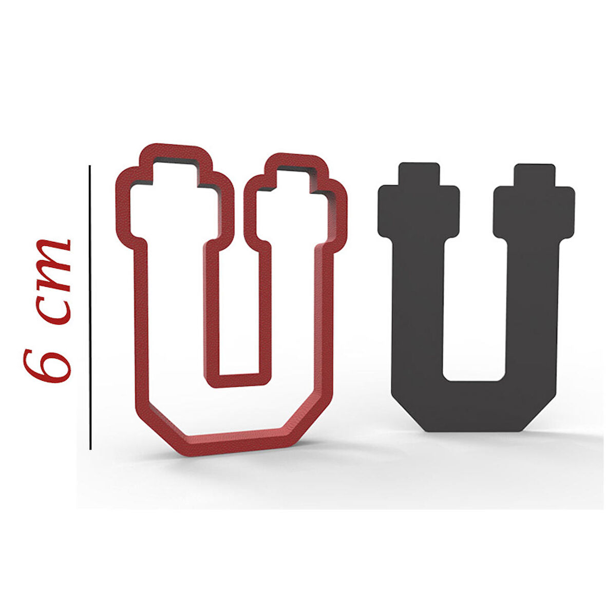 6 cm Ü Harfi Kurabiye Kalıbı
