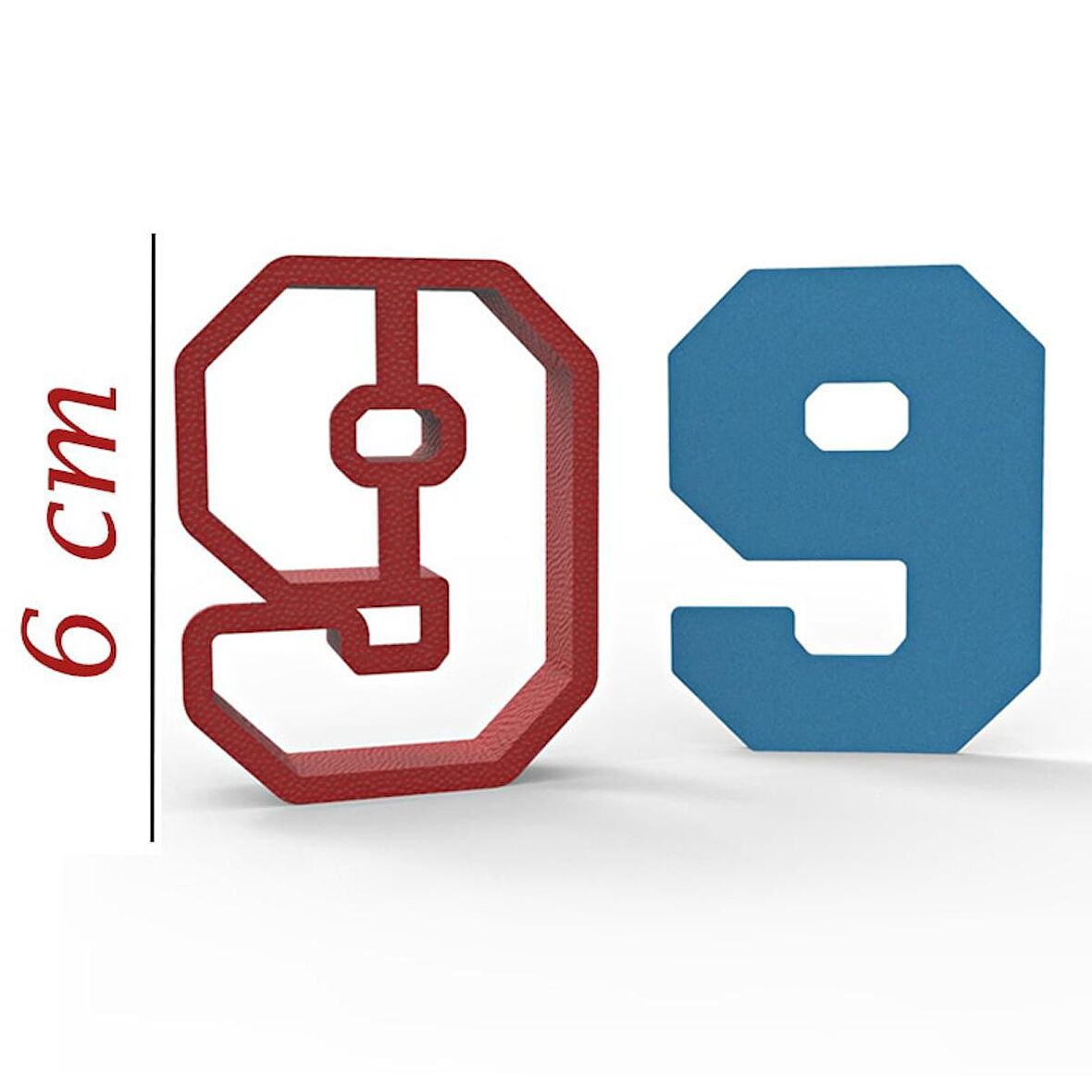 NBA 9 Rakam 6cm Kurabiye Kalıbı