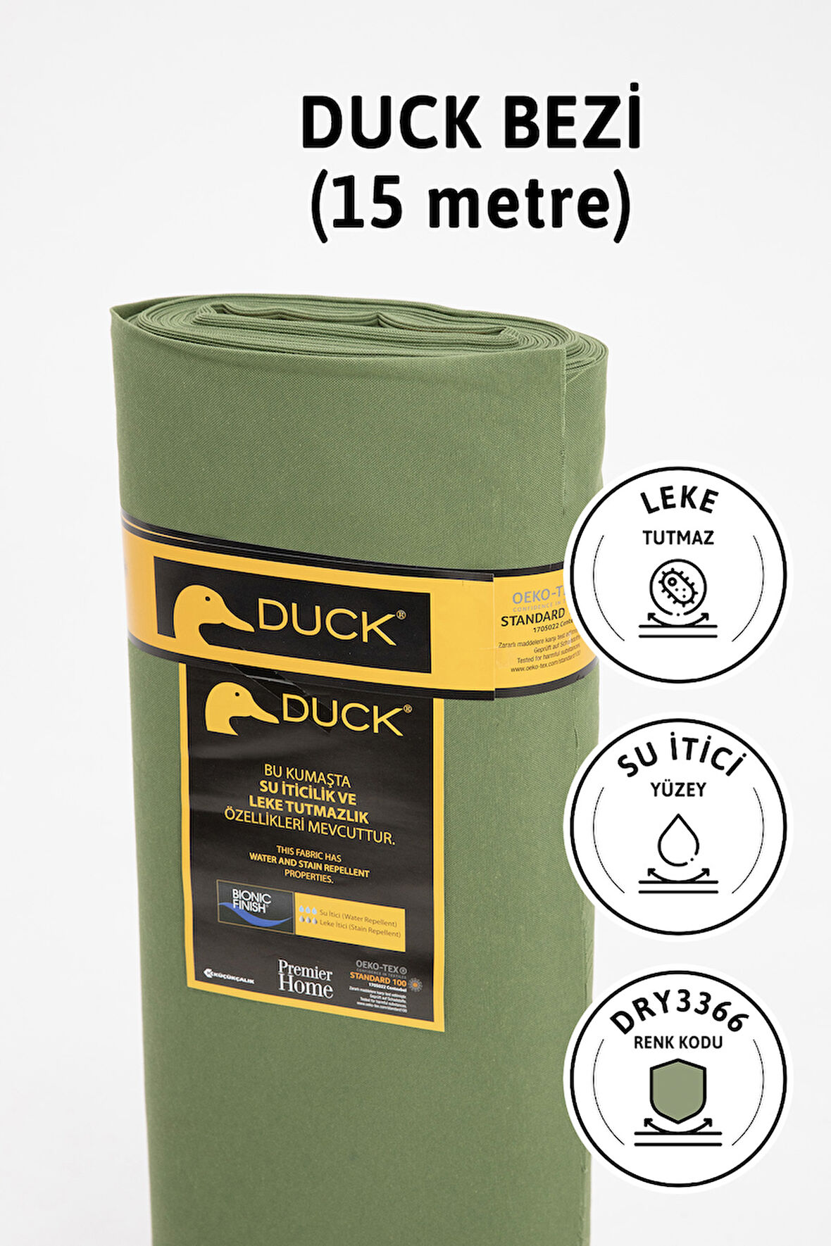 Premier Su İtici Duck Bez 15 Metre DRY3366 - Haki