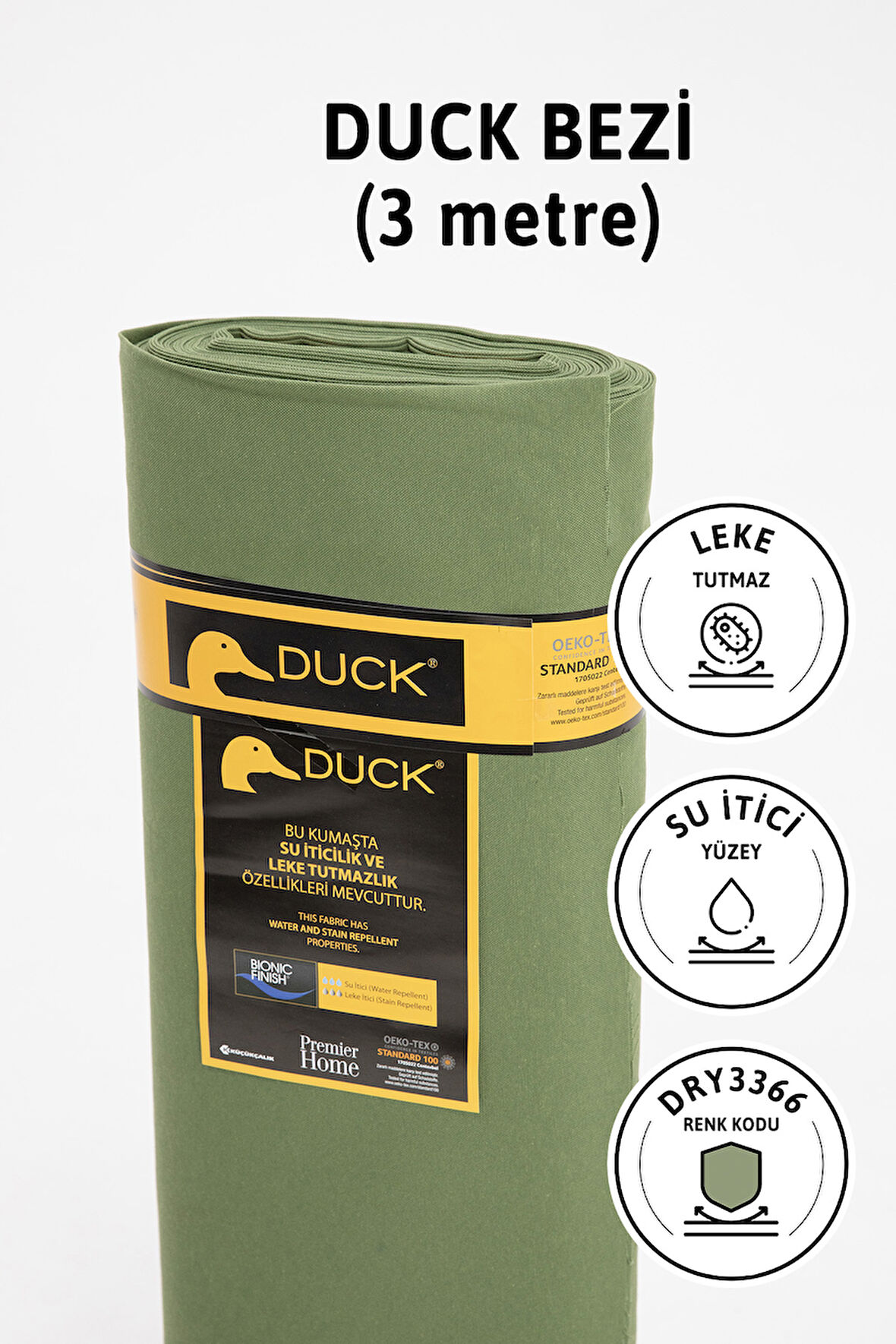 Premier Su İtici Duck Bez 3 Metre DRY3366 - Haki