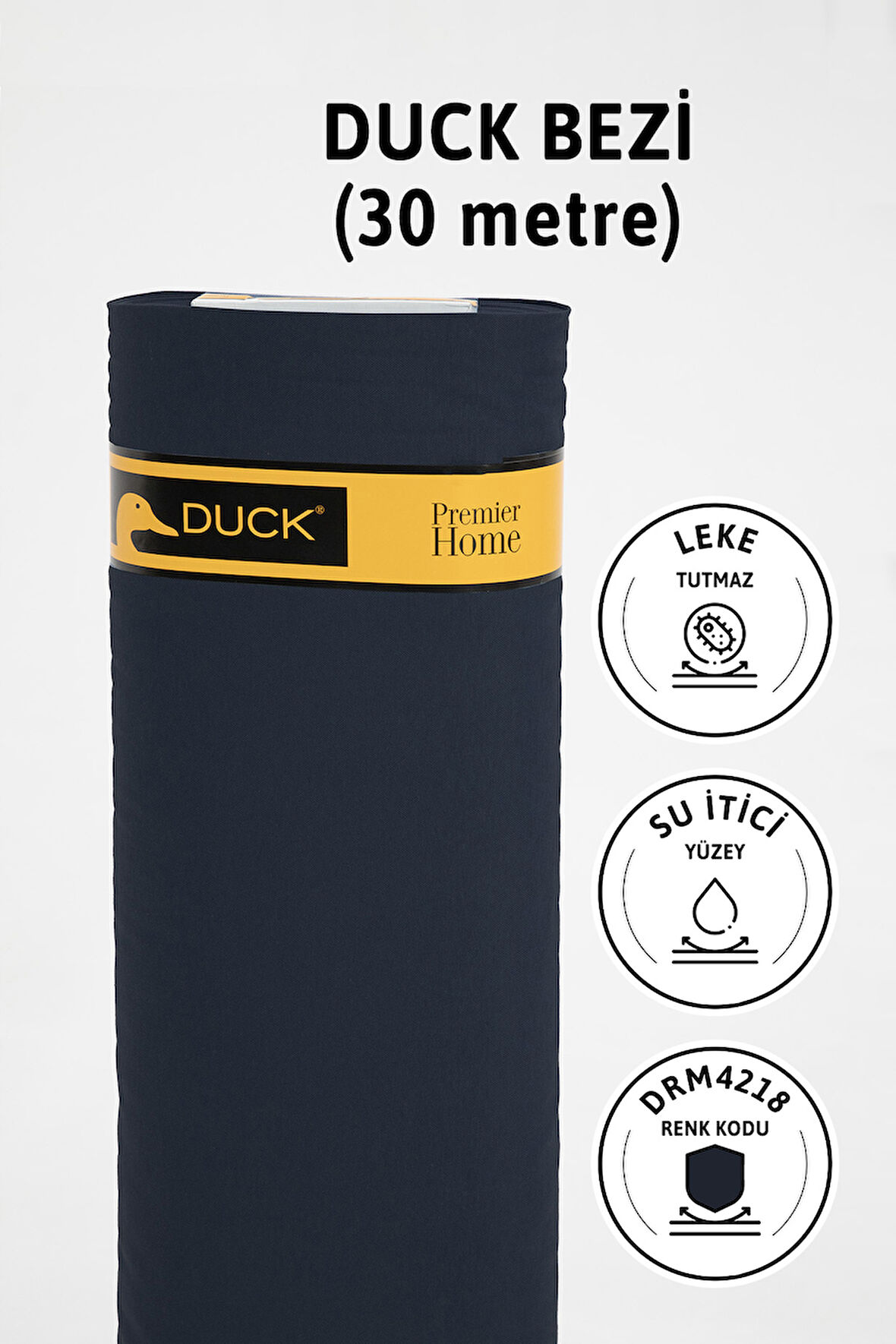 Premier Metrelik Duck Keten Kumaş Su İtici Bez 30 Metre DRM4218 - Lacivert