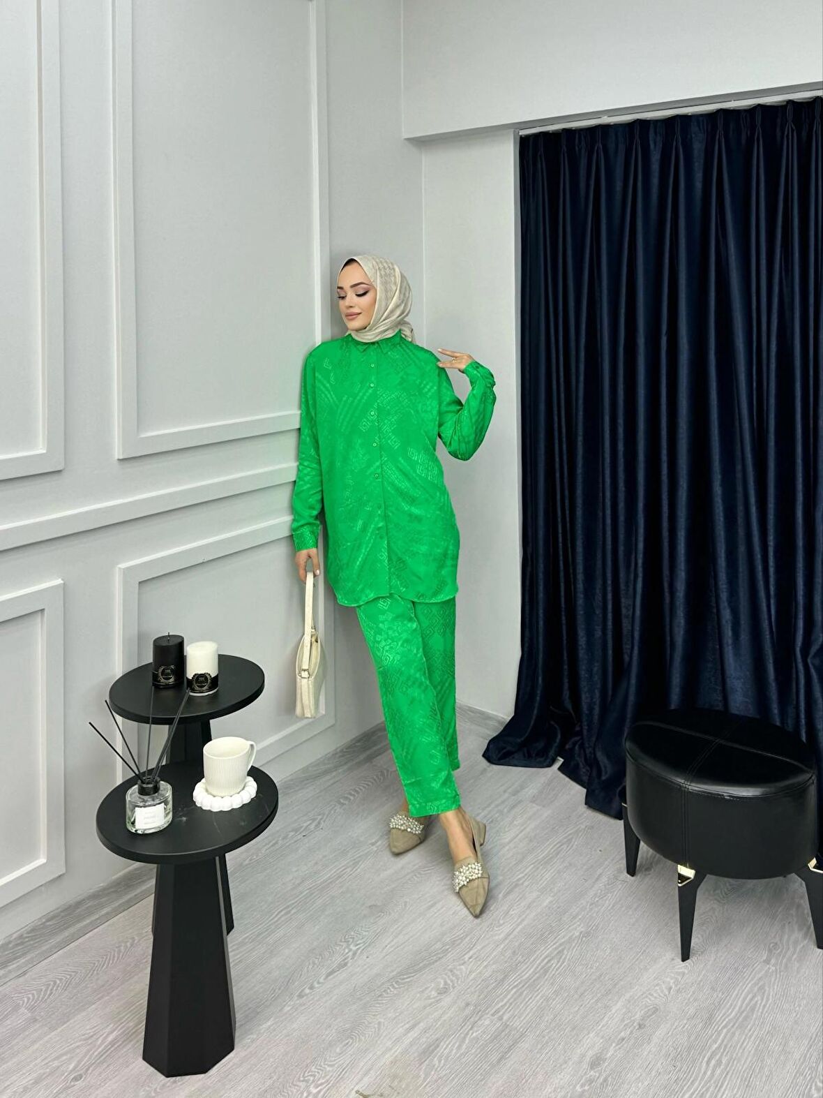 PTKM005 PARLAK DESENLİ KUMAŞ TAKIM