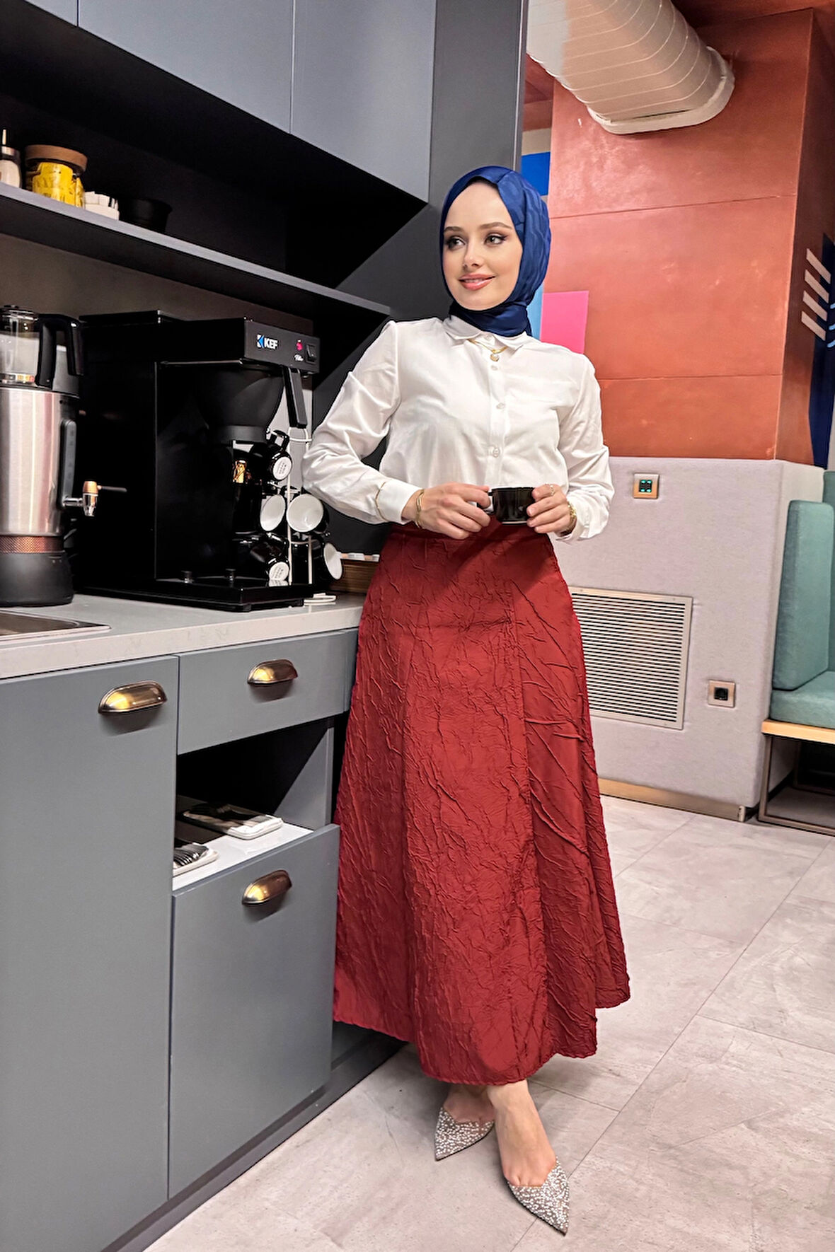 ETK005 YANDAN FERMUARLI KRAŞLI KLOŞ ETEK