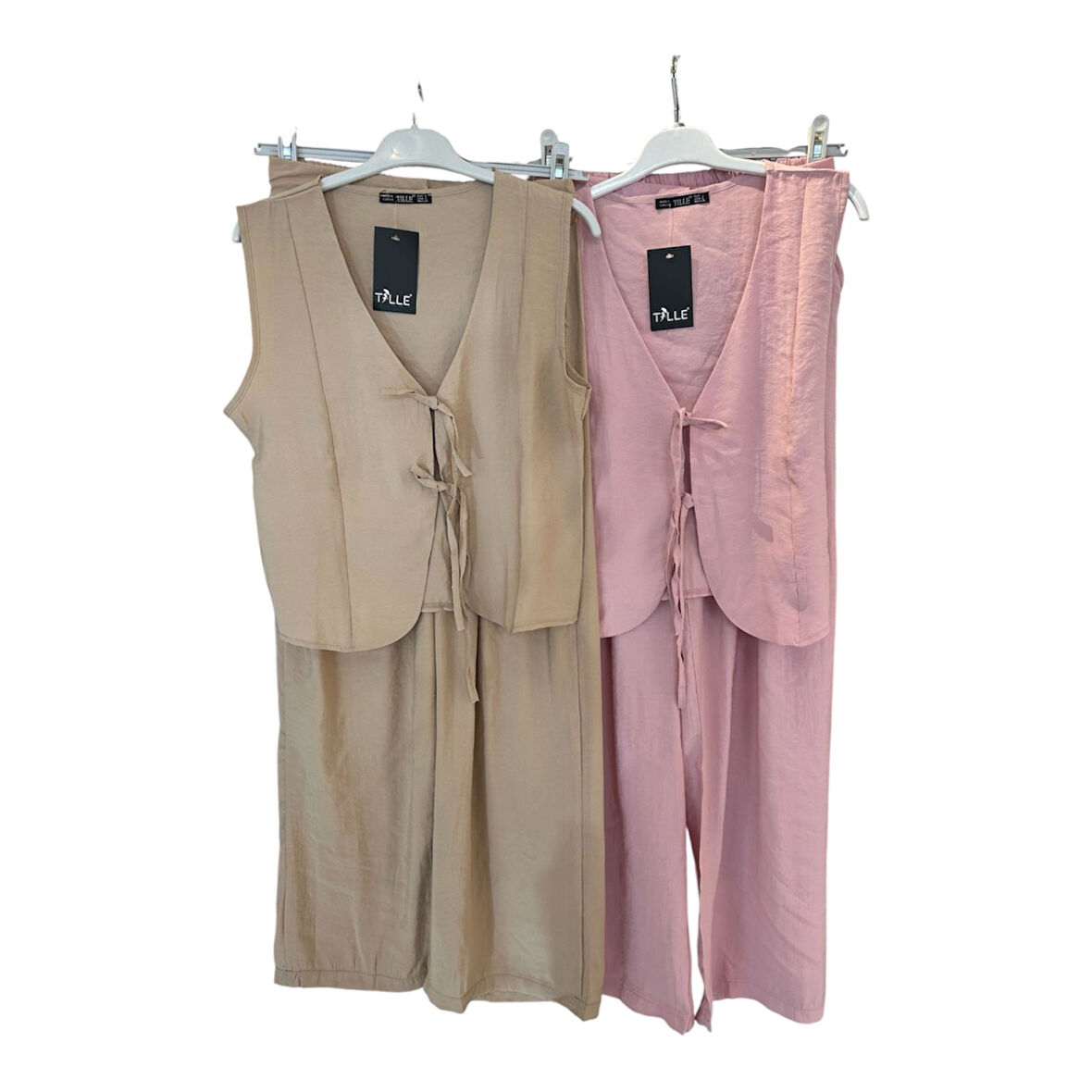 4123 ÖNÜ BAĞLAMALI YELEK PANTOLON TAKIM