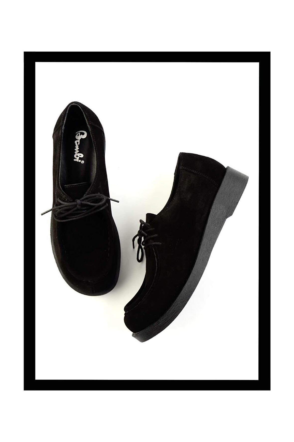 Siyah Süet Hakiki Deri Kadın Loafer Ayakkabı K01032162002