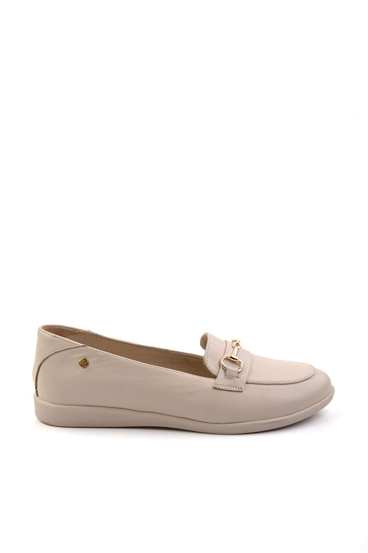 Bej Leather Kadın Loafer Ayakkabı K01087238403